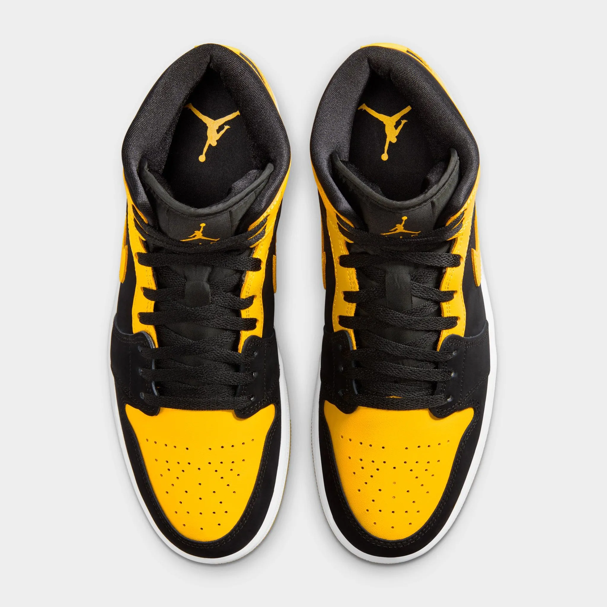 Urban Life Long Step Jordan 1 Mid Black / Varsity Maize - White