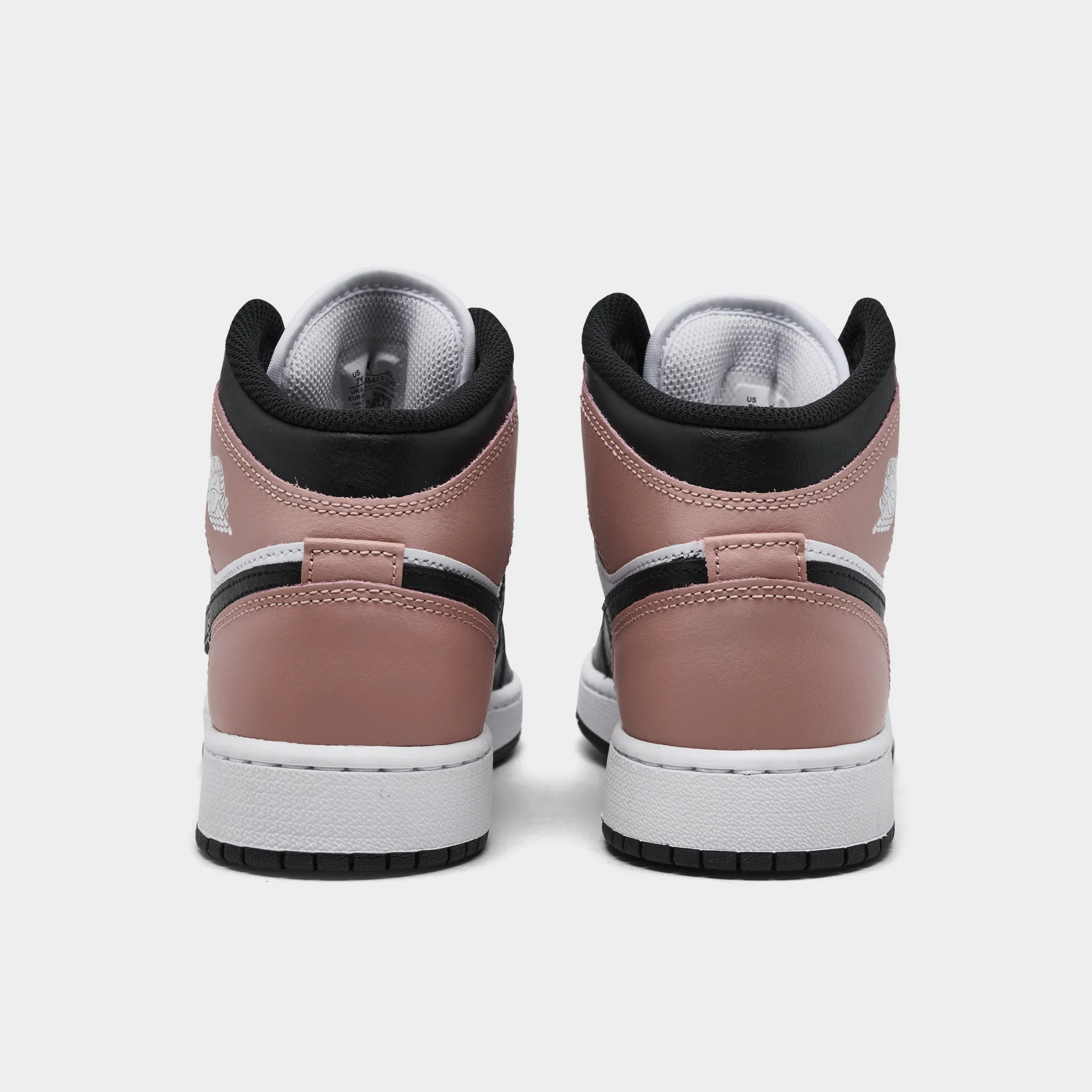 Jordan 1 Mid GS White / Black - Rust Pink Street Edge