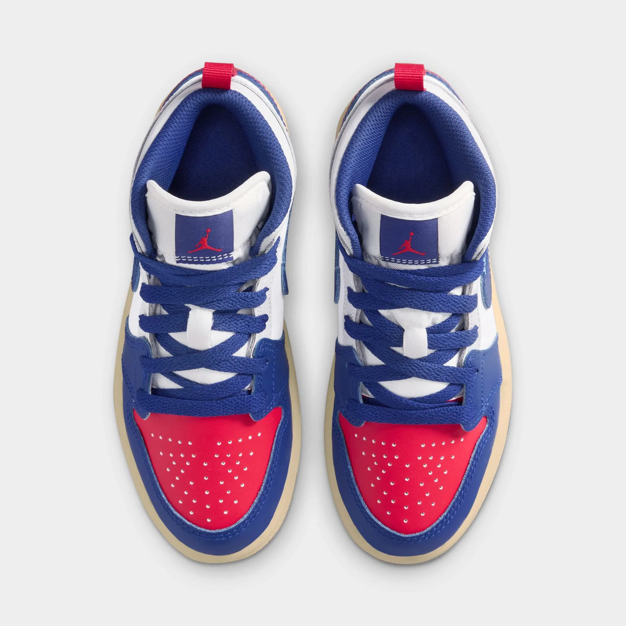 Weightless Wear Jordan 1 Mid PS White / Deep Royal Blue - University Red