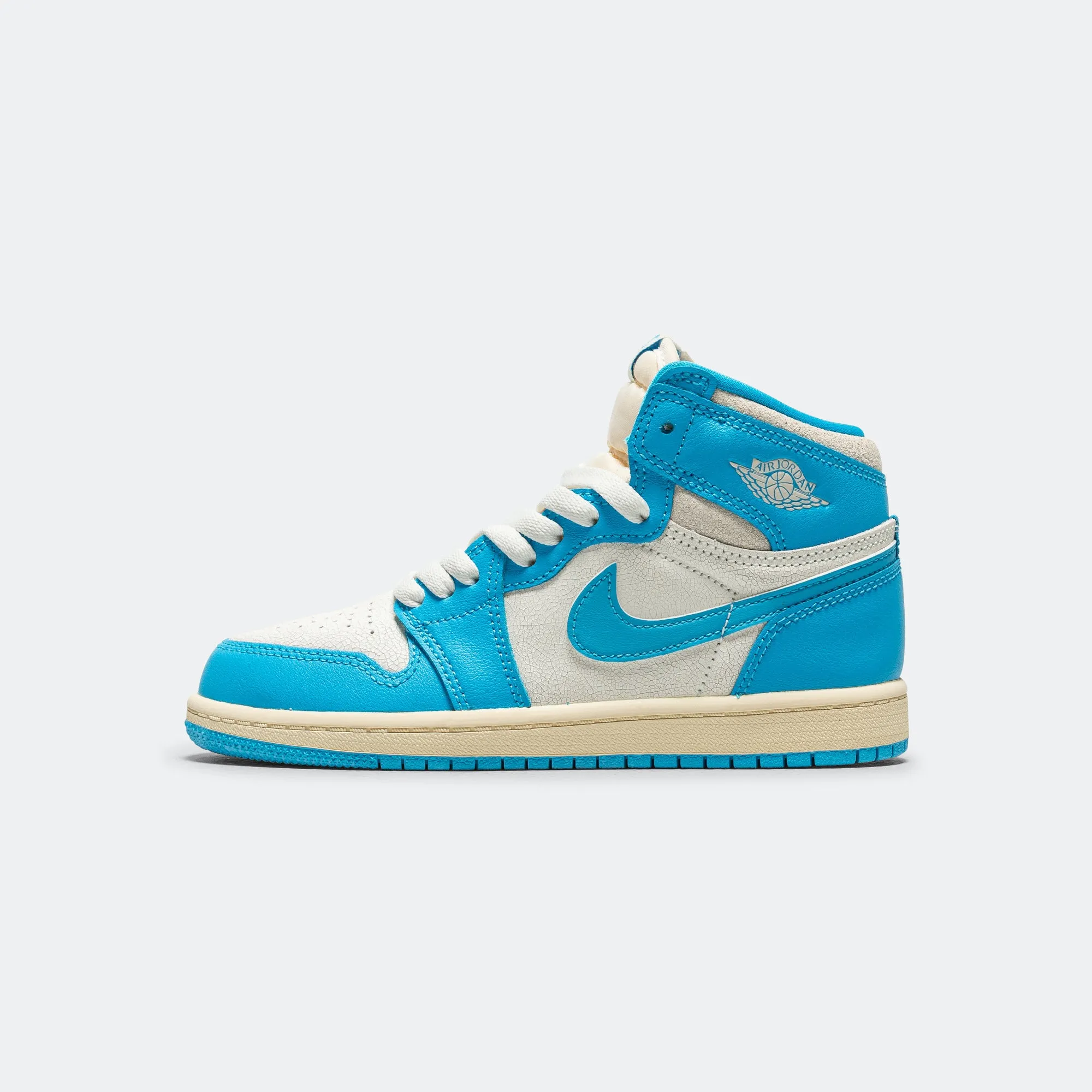 Jordan 1 Retro High OG (PS) - Dark Powder Blue/Sail Breathable Lining Trail Daily