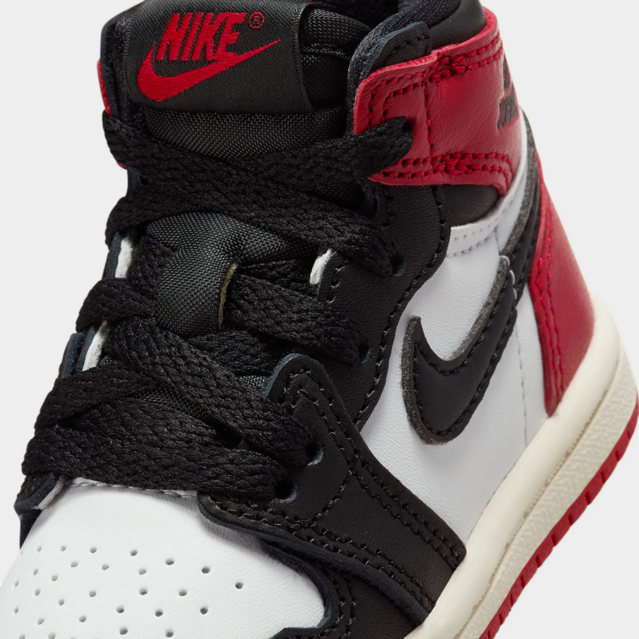 Suede Soft Zip Fast Jordan 1 Retro High OG TD White / Black - Varsity Red
