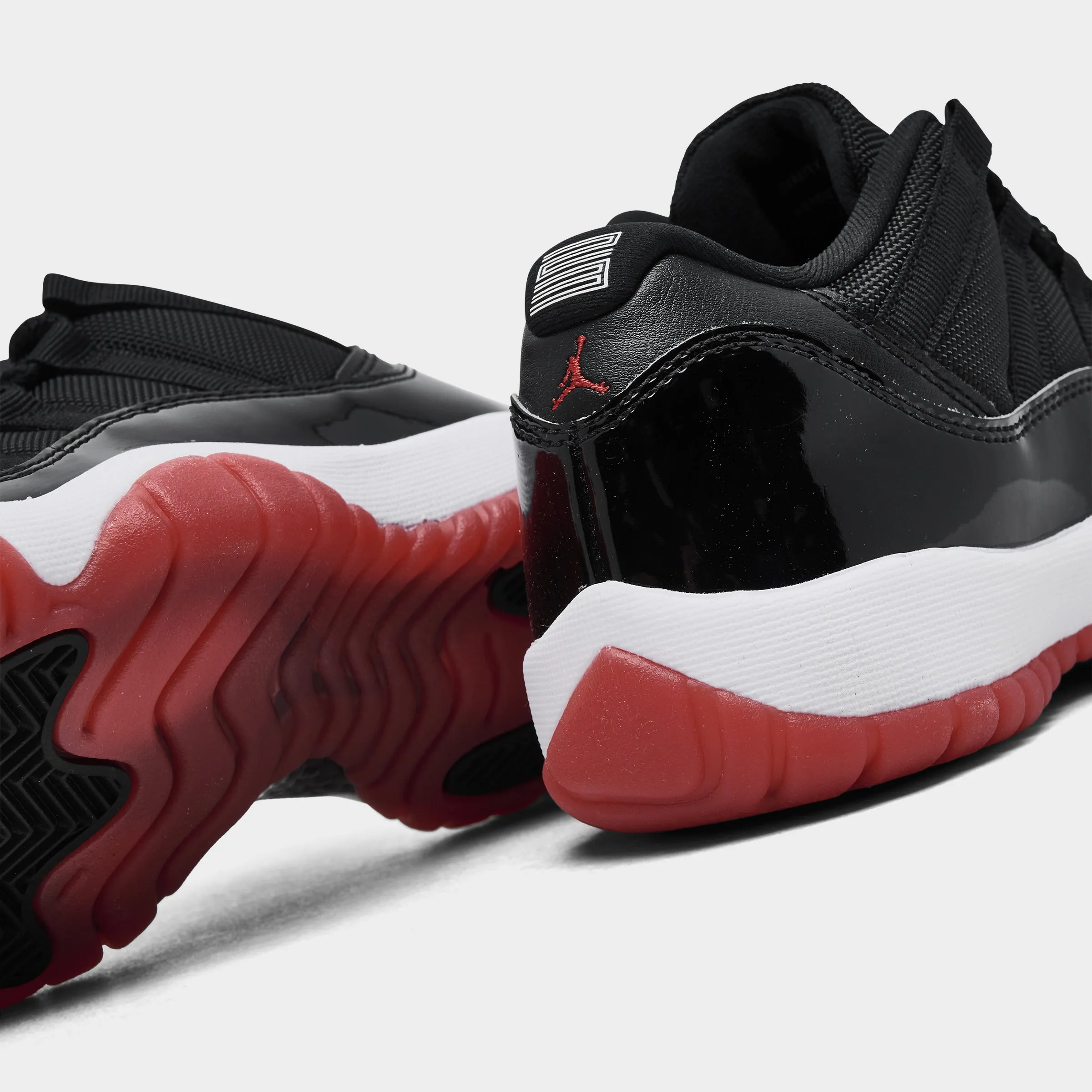Jordan 11 Retro Low GS Black / Varsity Red - White Love Glow Comfort Step