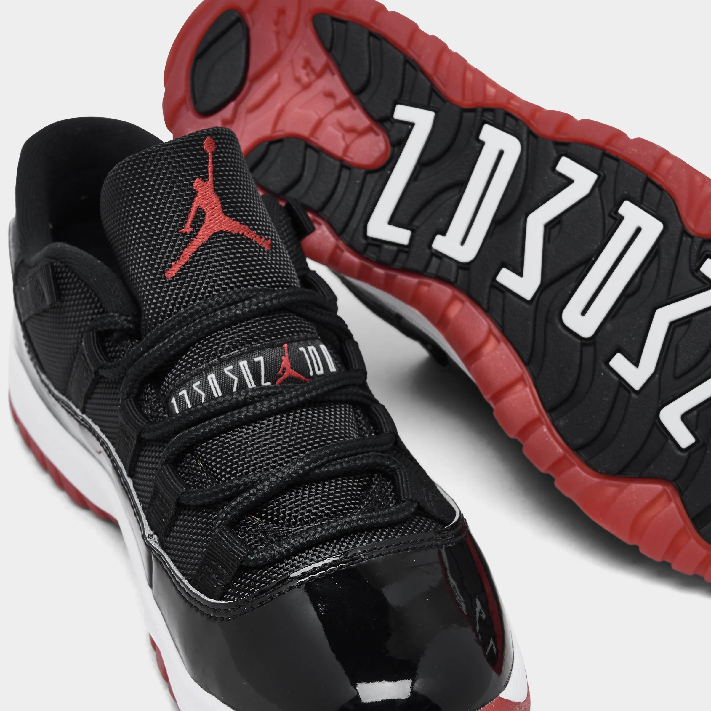 Jordan 11 Retro Low PS Black / Varsity Red - White Breathable Lining Breathable Material
