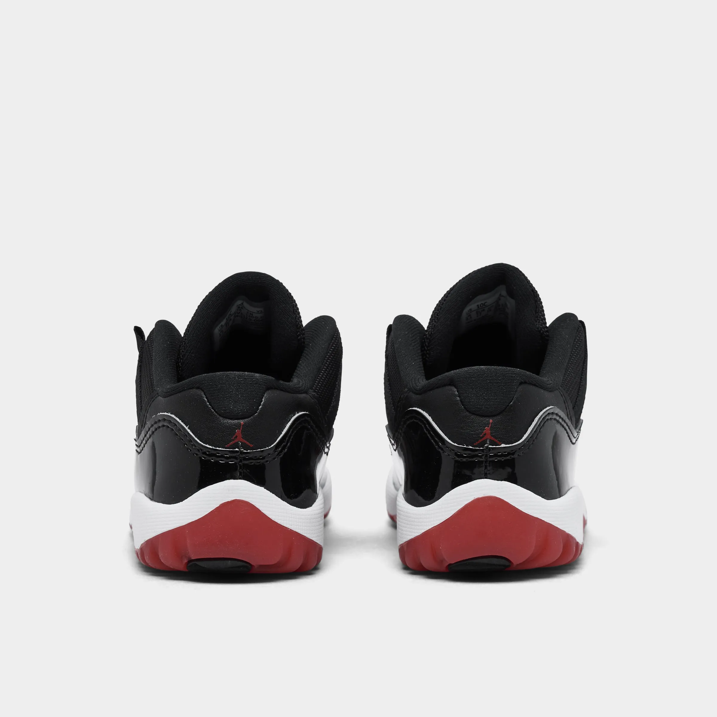 Hook And Loop Chase Hike Jordan 11 Retro Low TD Black / Varsity Red - White