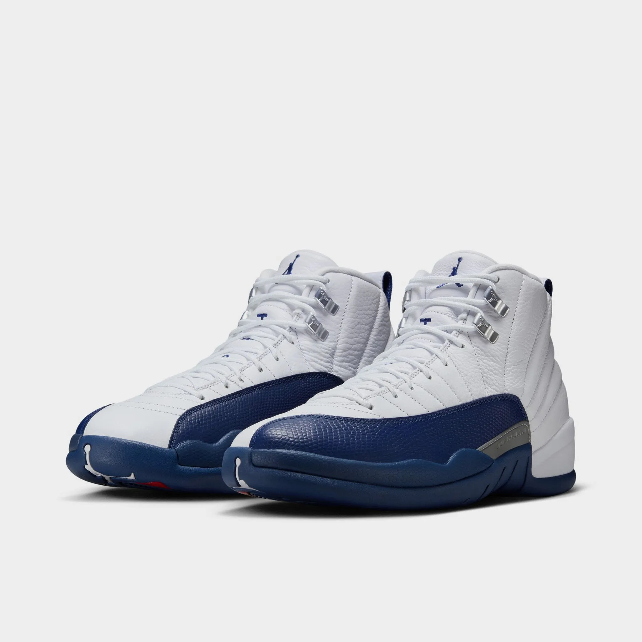 Dance Floor Photo Glam Jordan 12 Retro White / French Blue - Metallic Silver