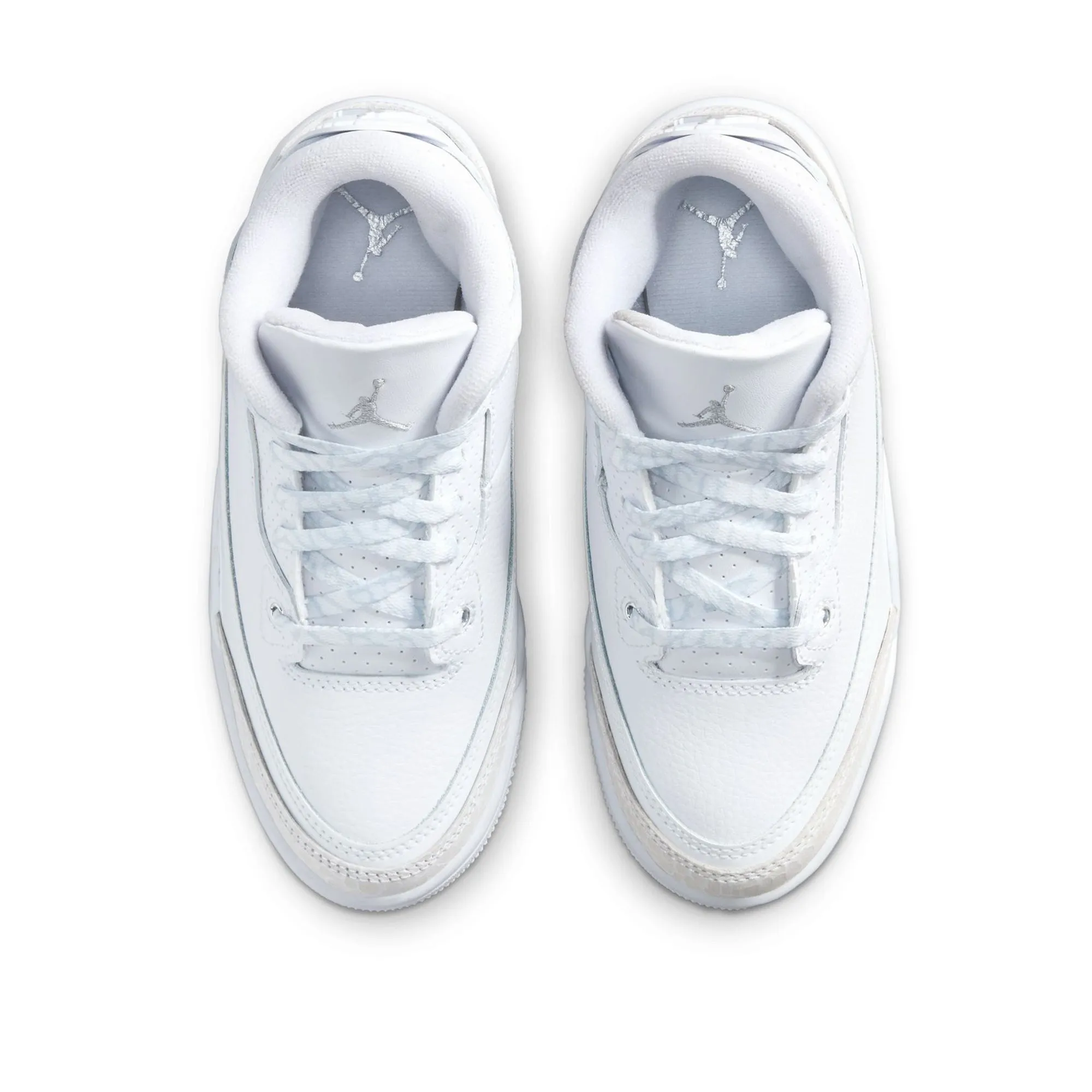 Trendy Look Relax Motion Jordan 3 Retro 'Pure Money' (PS) - White/Metallic Silver