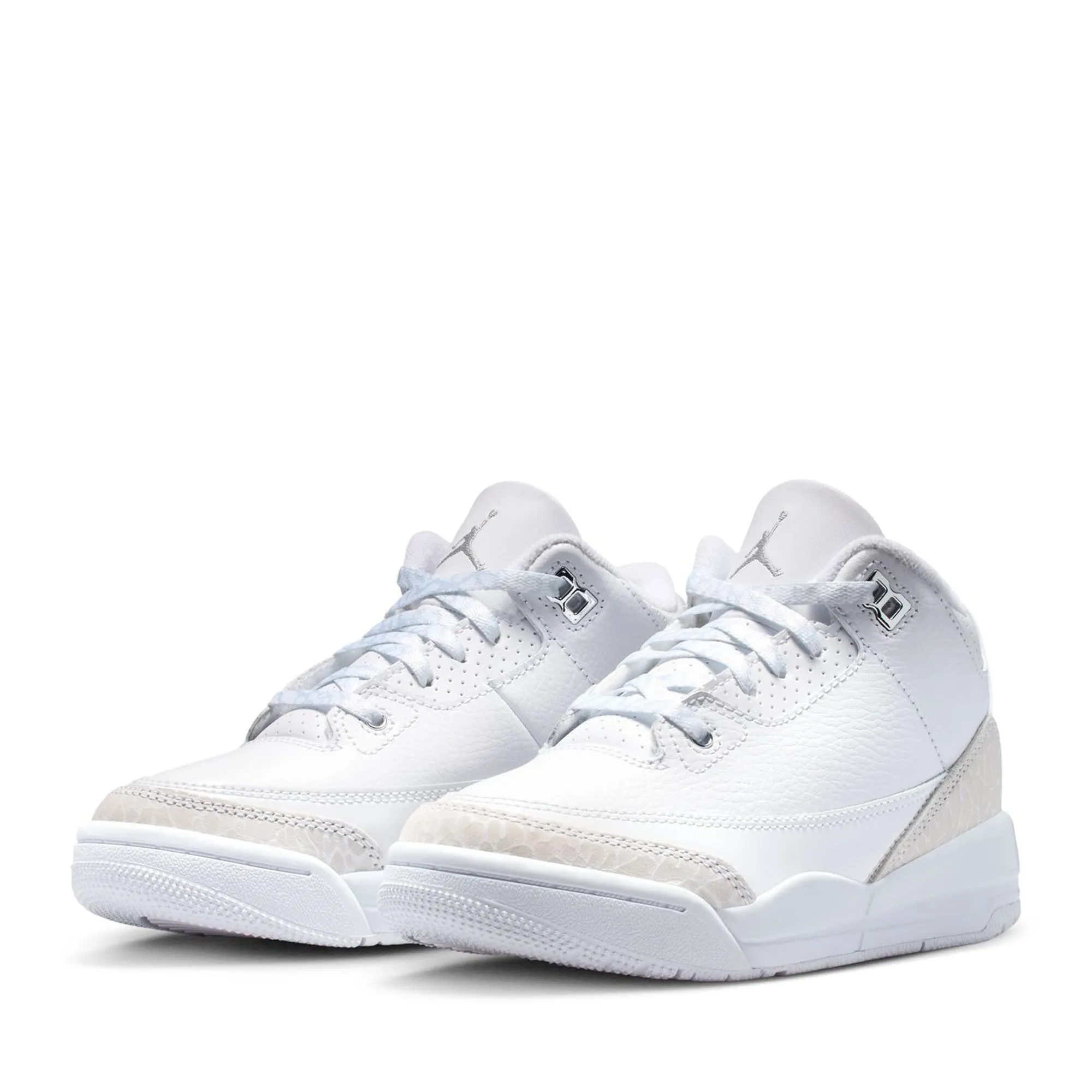All   Day Wear Jordan 3 Retro 'Pure Money' (PS) - White/Metallic Silver