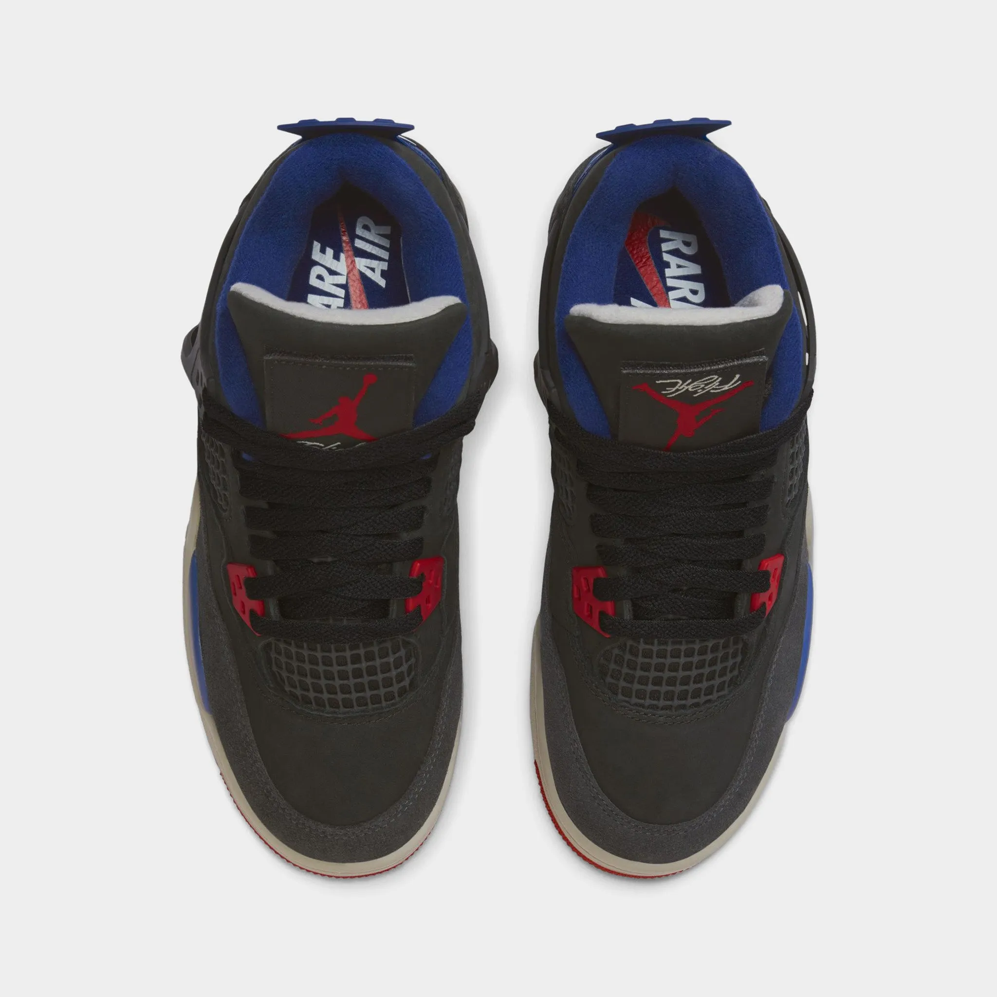 Jordan 4 Retro GS Black / Fire Red - Deep Royal Blue Everywhere Fit
