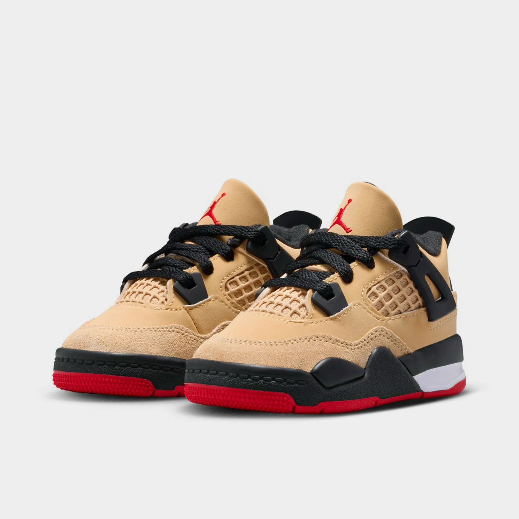 Jordan 4 Retro TD Fire Red / Starfish - Sesame Cushioned Footbed