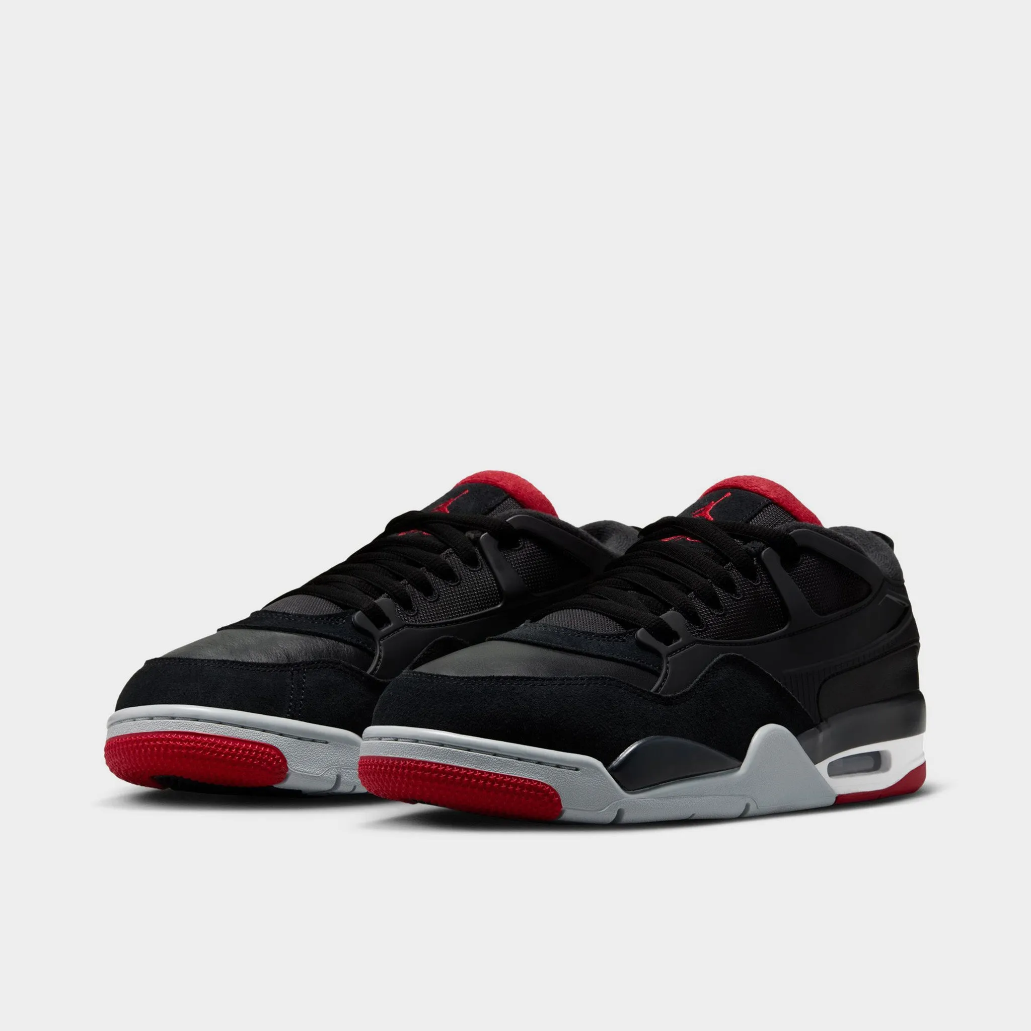 Jordan 4 RM Black / Varsity Red - Wolf Grey Hot Day