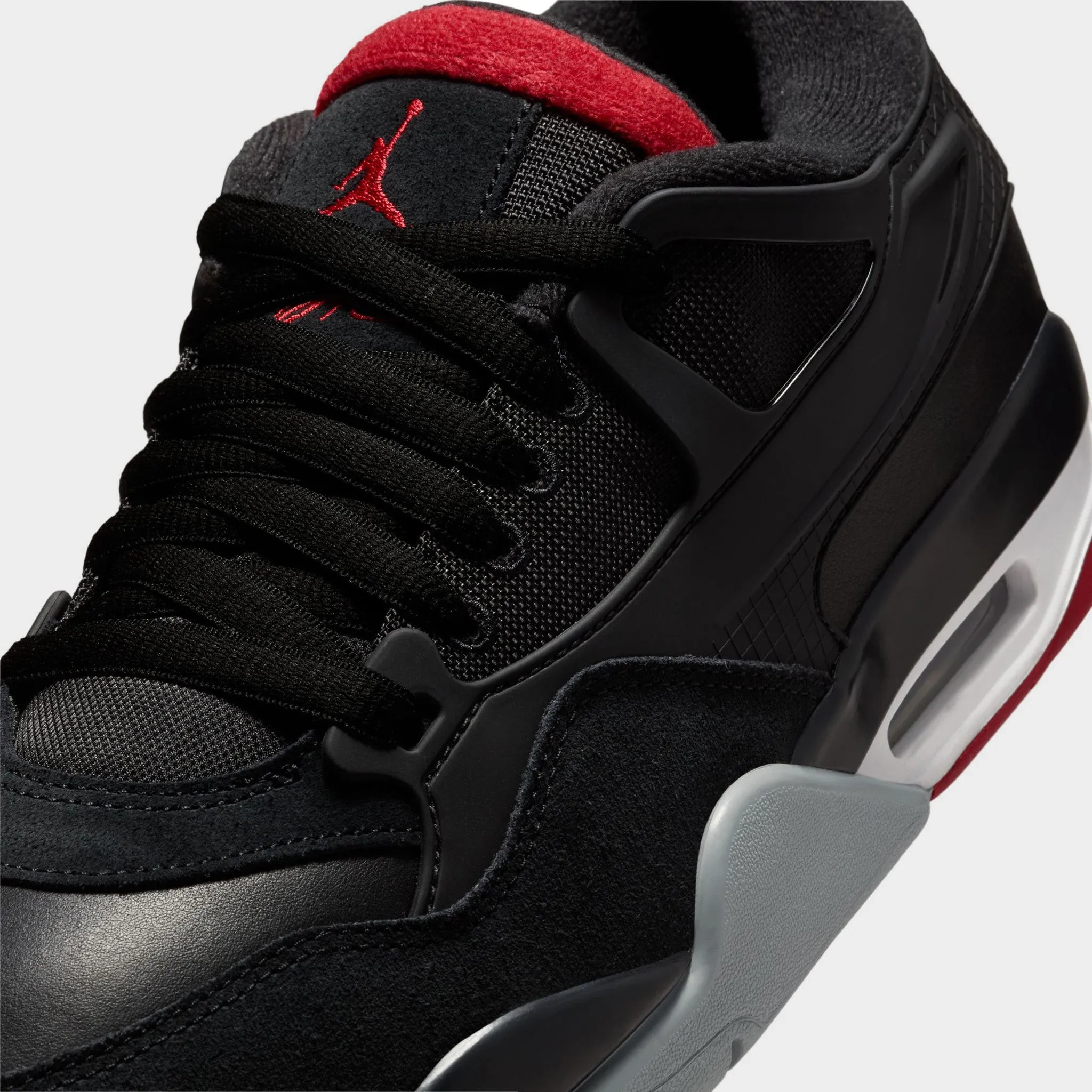 Game Edge Jordan 4 RM Black / Varsity Red - Wolf Grey