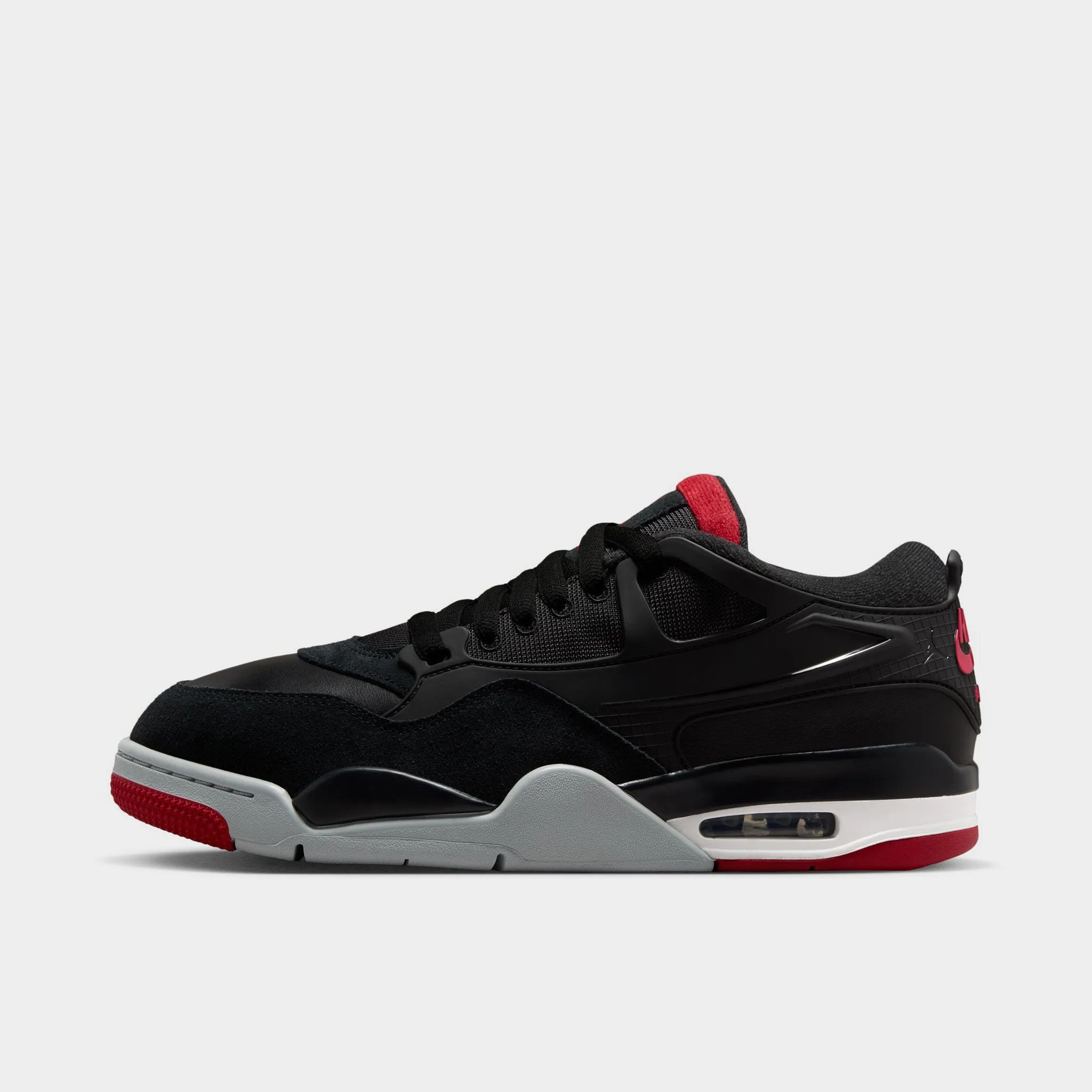 Light Run Media Pop Jordan 4 RM Black / Varsity Red - Wolf Grey