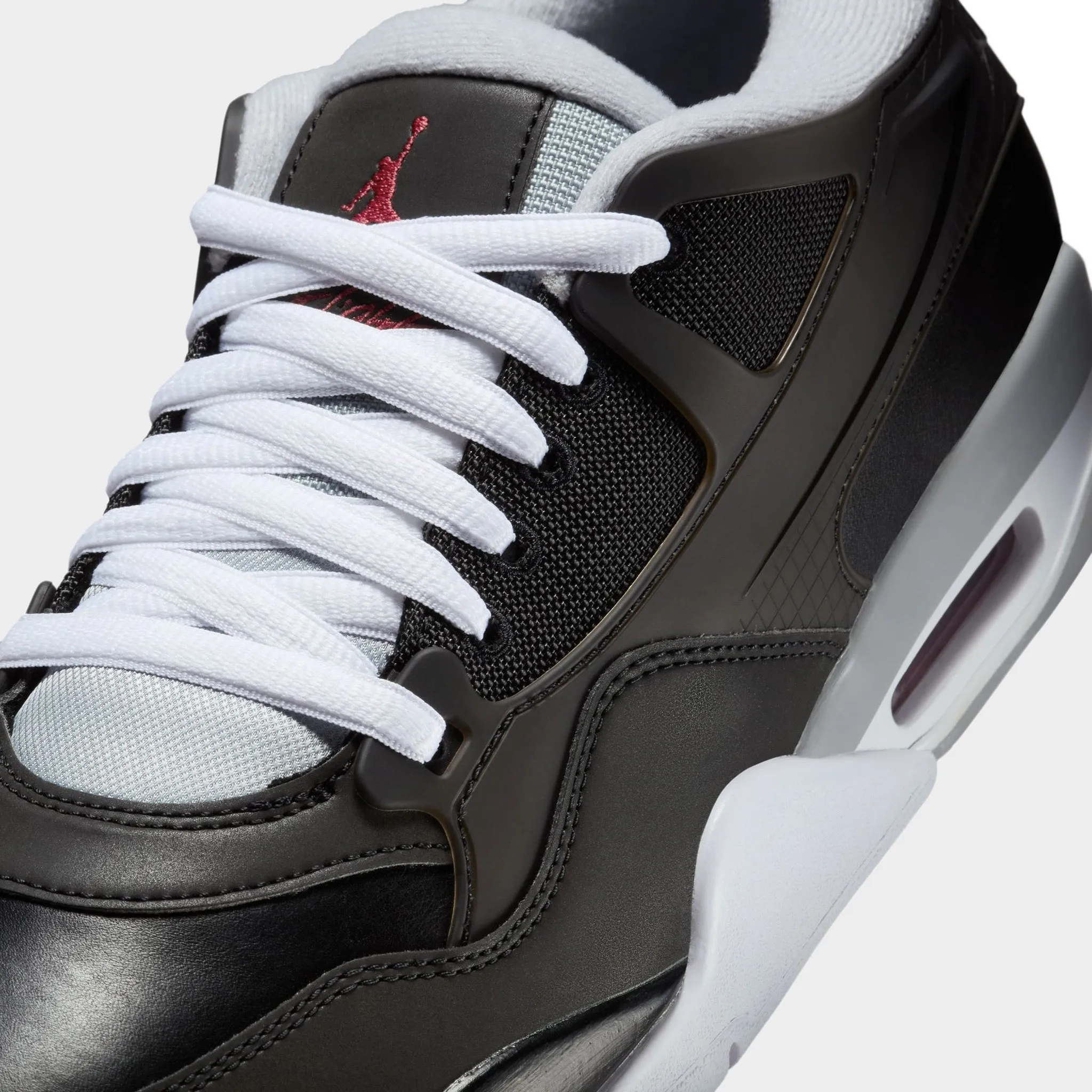 Jordan 4 RM PRM Black / Fire Red - Wolf Grey Comfortable Arch Cushion