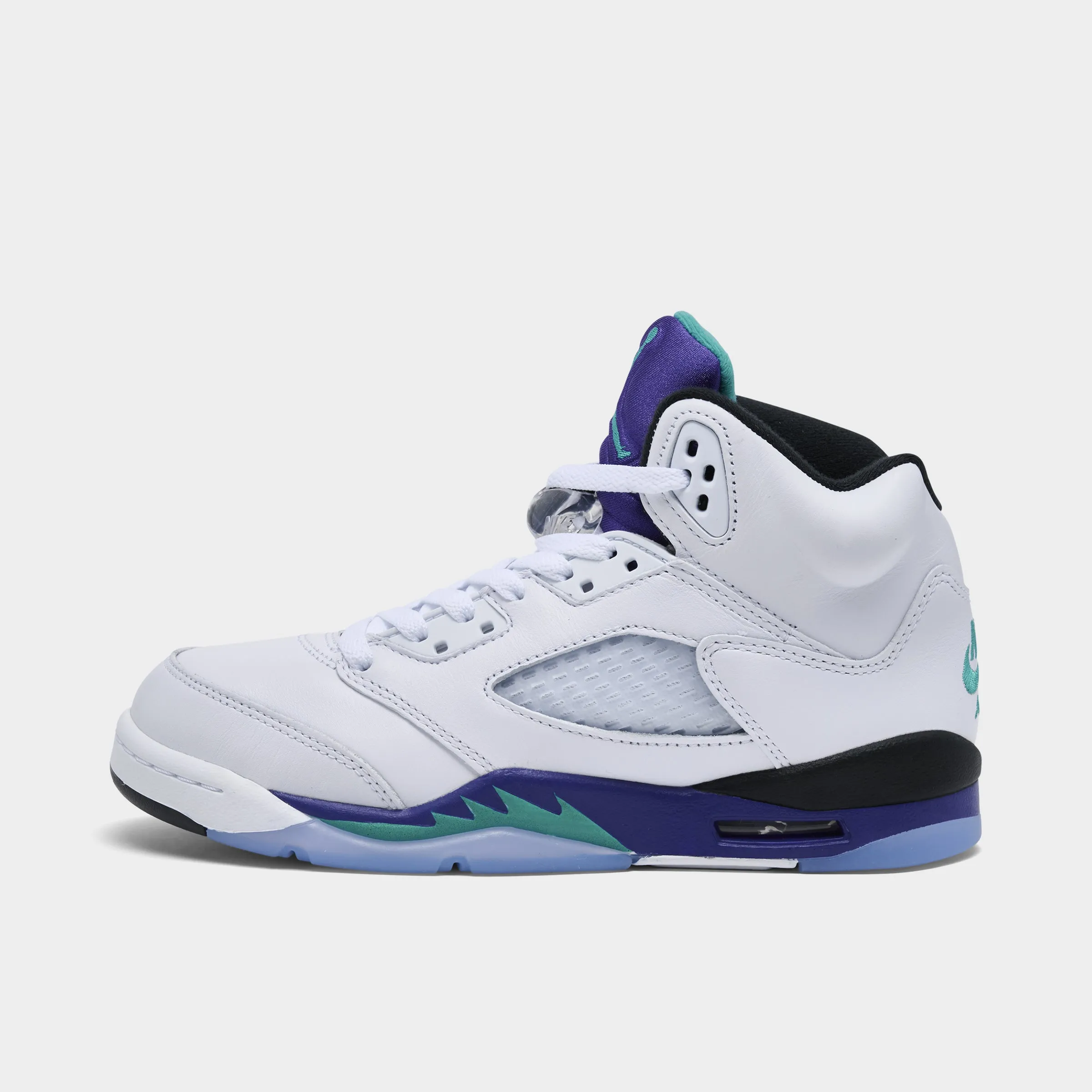 Jordan 5 Retro OG GS White / New Emerald - Grape Ice Party Go breathable socks