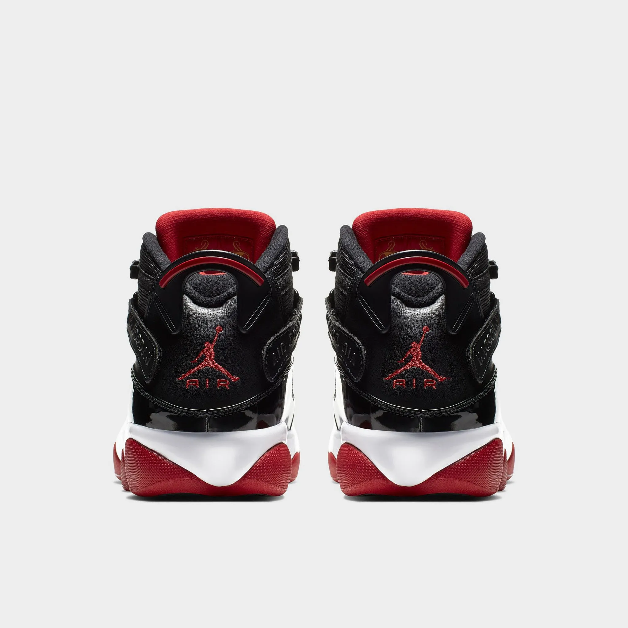 Adjustable Straps Jordan 6 Rings Black / Varsity Red - White