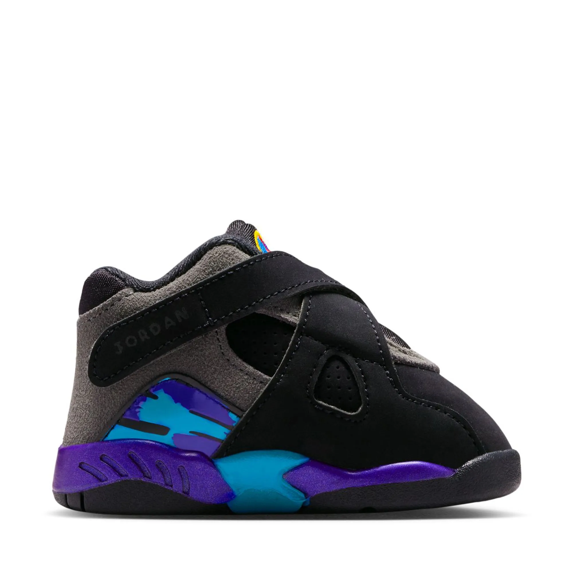 Hybrid Cushioning System Smooth Lines Jordan 8 Retro 'Aqua' (TD) - Black/Multi
