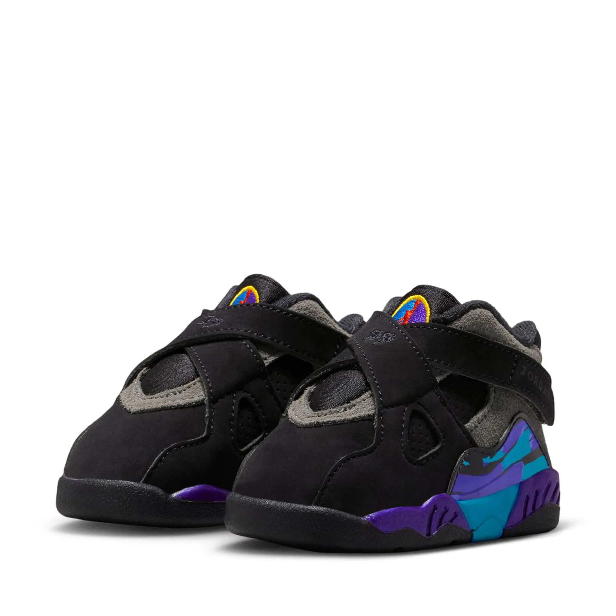 Jordan 8 Retro 'Aqua' (TD) - Black/Multi Flow Structure Energy Returning Heel