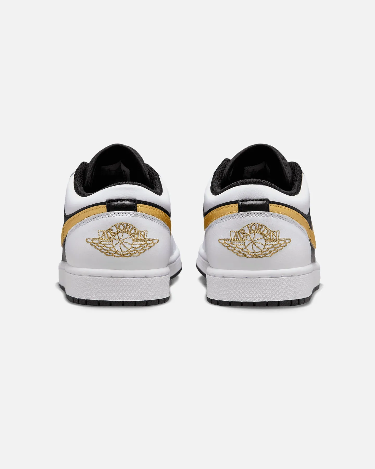 Shock Absorbing Jordan Air Jordan 1 Low "Gold Swoosh" White/Metallic