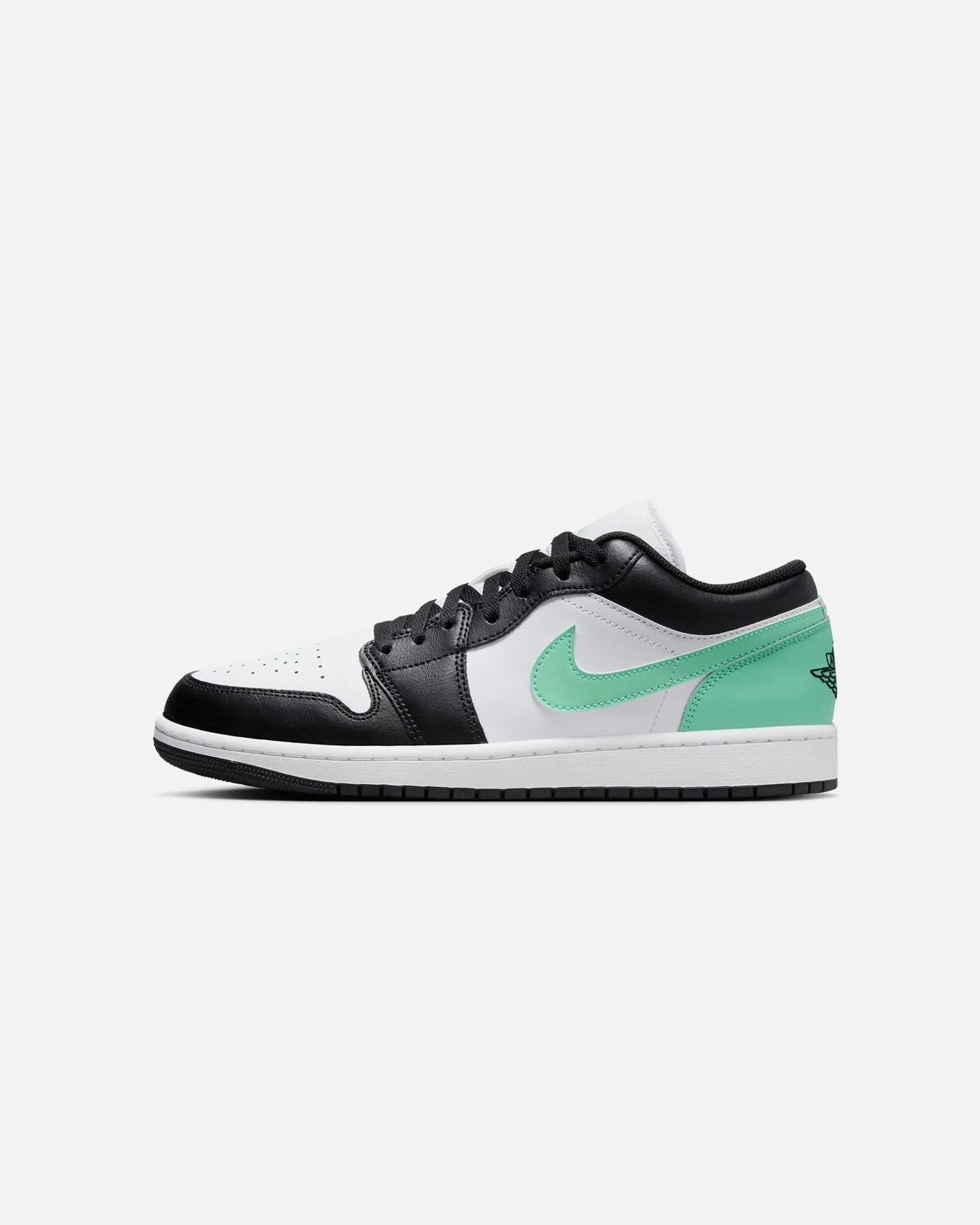 Walking Jordan Air Jordan 1 Low "Green Glow" White/Black-Green