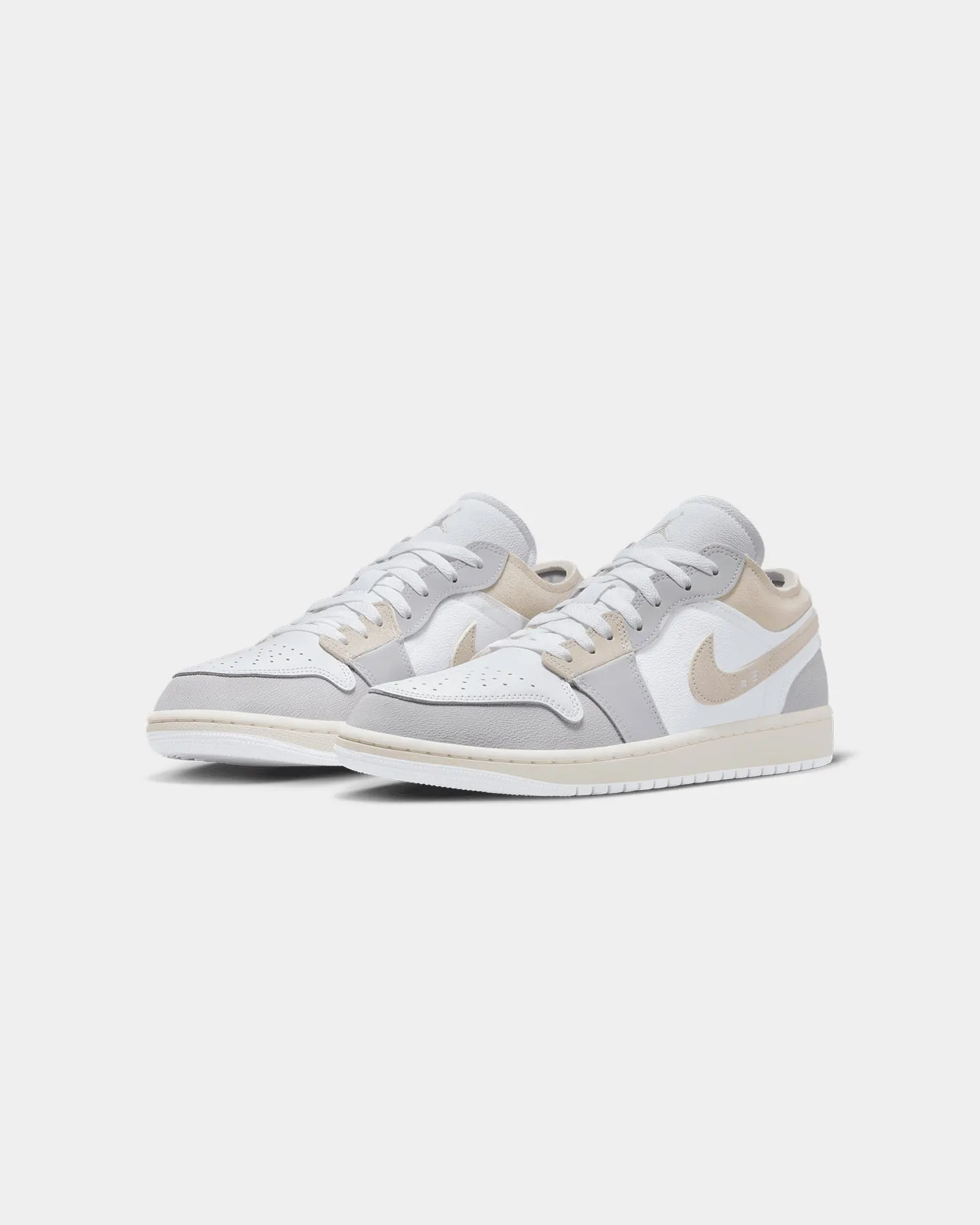 Jordan Air Jordan 1 Low SE Craft "Tech Grey" Tech Grey/Light Orewood Brown Toe Guard Low Top