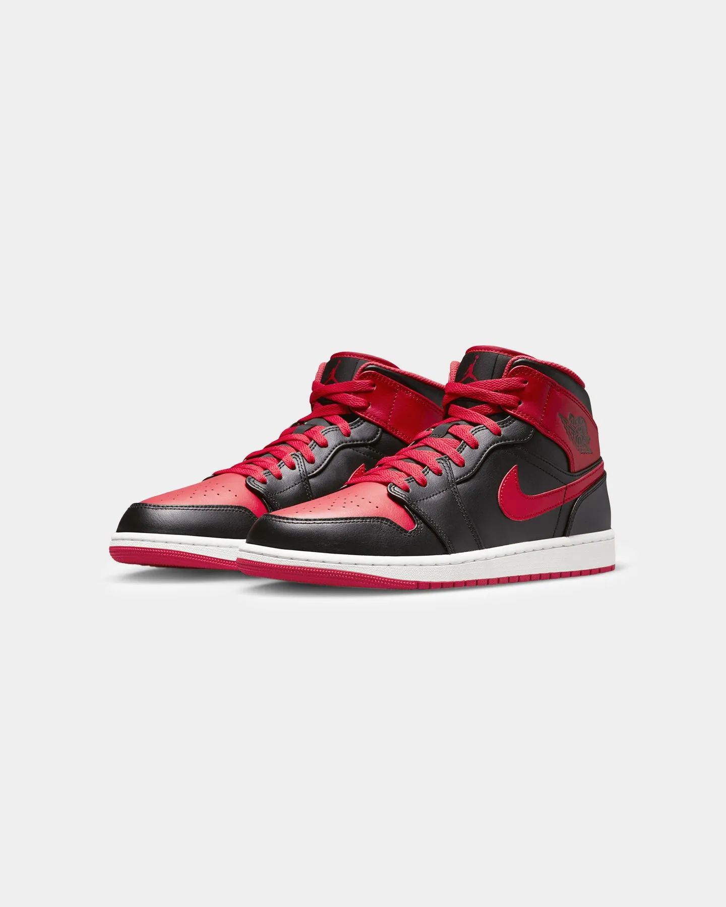 Jordan Air Jordan 1 Mid "Alternate Bred" Black/Fire Red Shock absorption