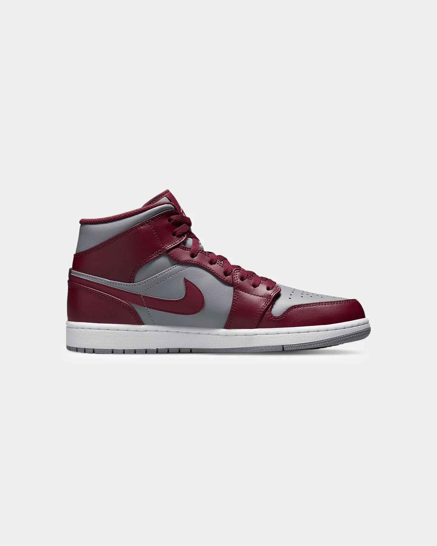 Jordan Air Jordan 1 Mid "Cherrywood Red" Cherrywood Red/White-Cement Grey Shock absorption Strong Stitching