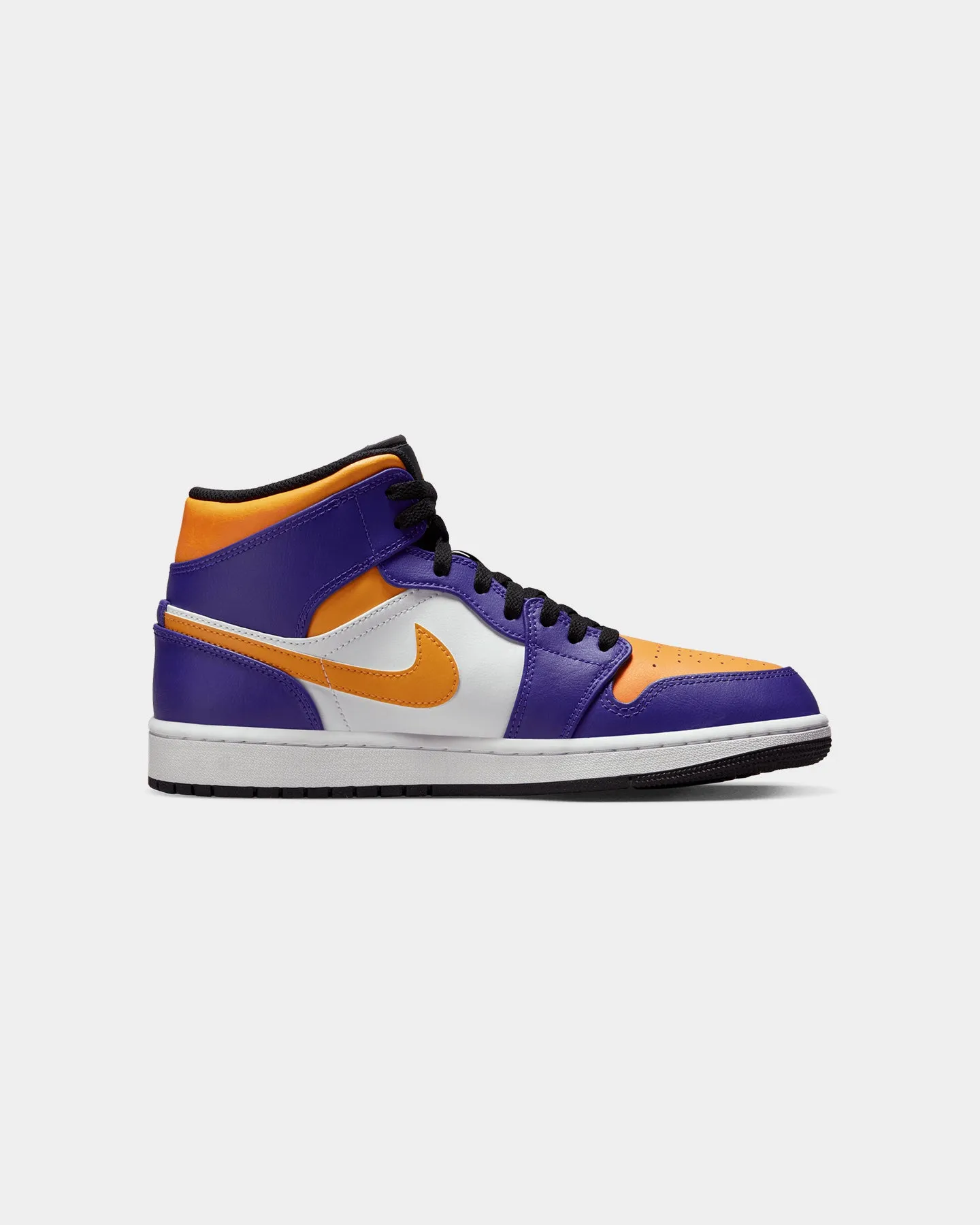 Jordan Air Jordan 1 Mid "Lakers" Dark Concord Stretchable Material Ring Walk