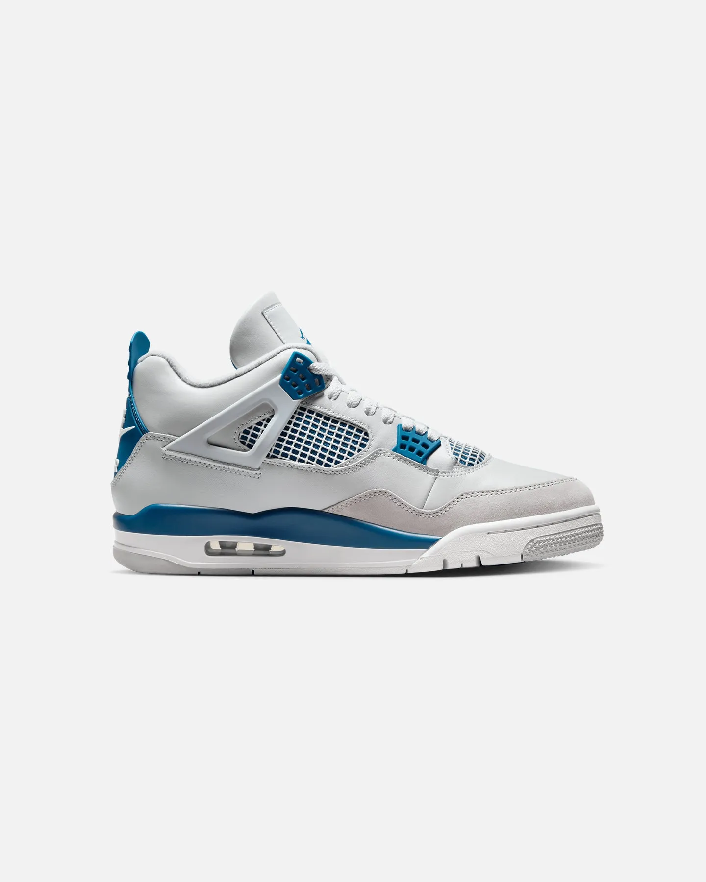 Kids Fun Moisture wicking Jordan Air Jordan 4 Retro "Military Blue" Off White/Industrial Blue