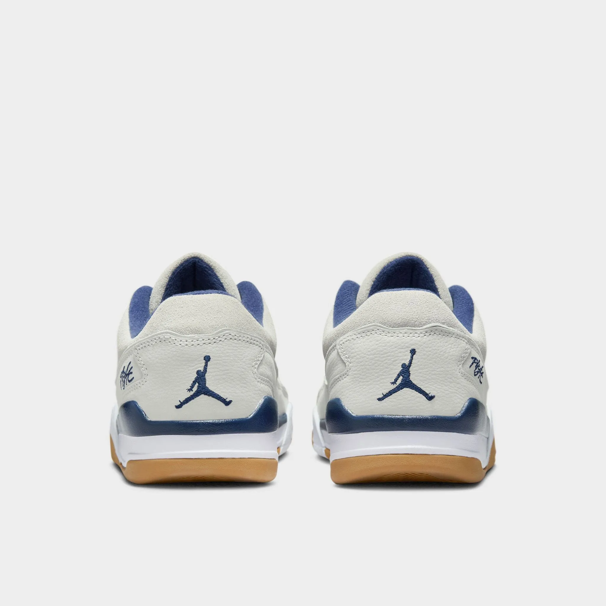 Jordan Flight Court Neutral Grey / Midnight Navy - White Padded Footbed