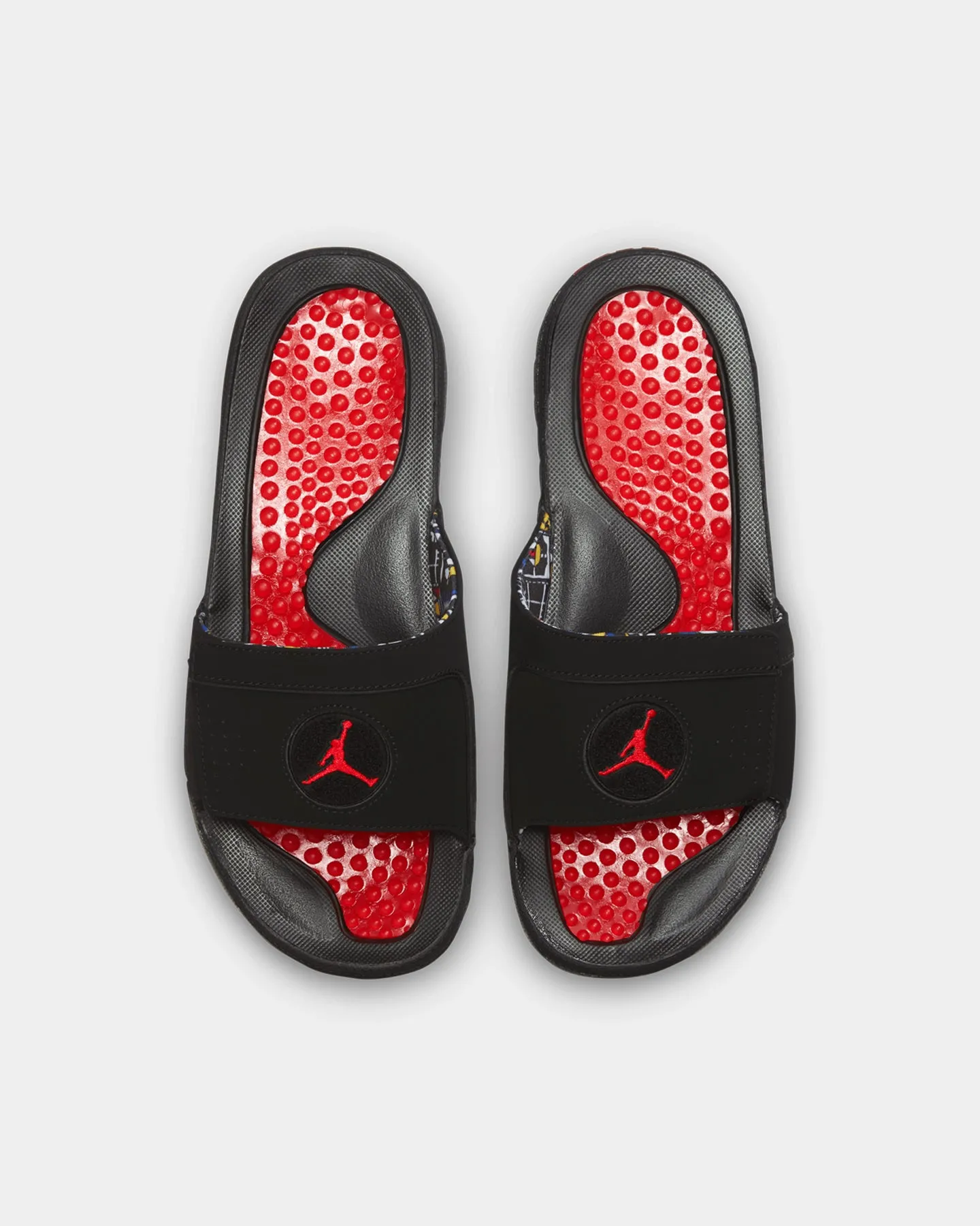 Jordan Hydro 8 Retro Black/University Red Comfort footbed