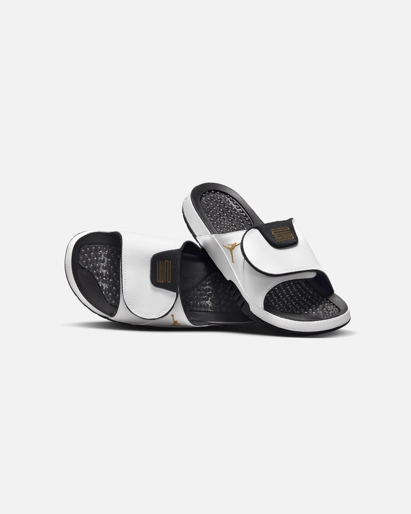 Jordan Hydro Xi Retro Slides White/Metallic Gold Comfort Hill Tough
