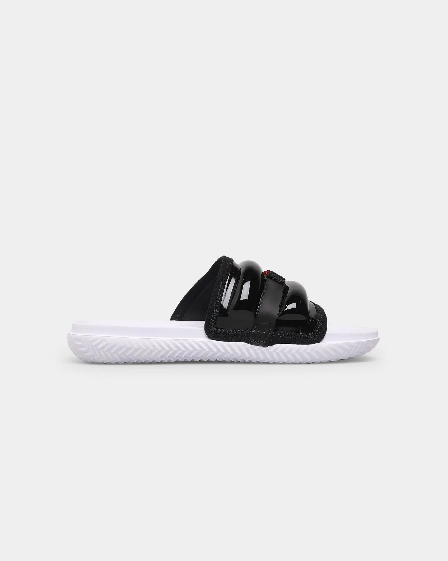 Jordan Jordan Super Play Slide Black/University Red Comfort Midsole Cold Tone