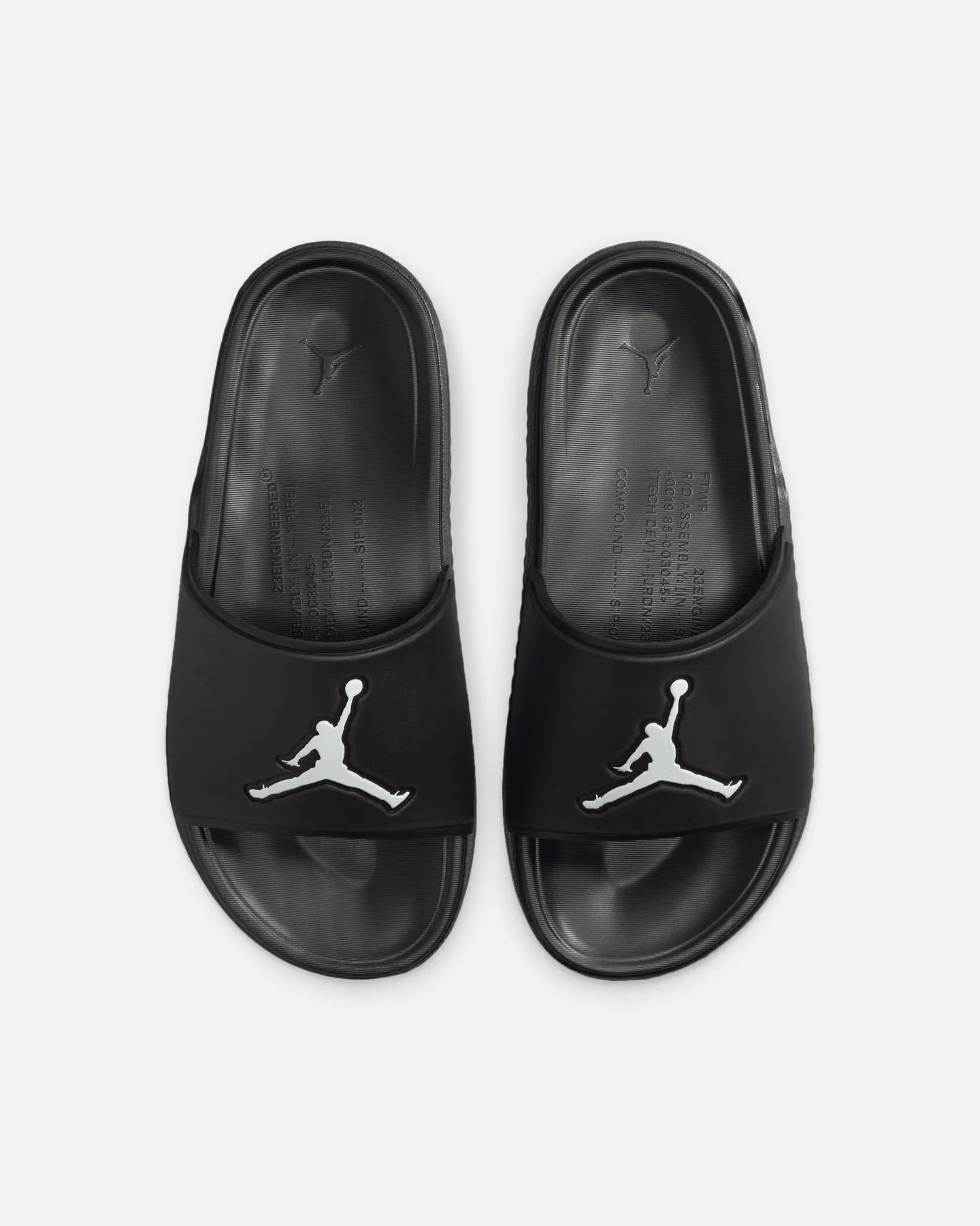 Travel Light orthopedic Jordan Jumpman Slides Black/White