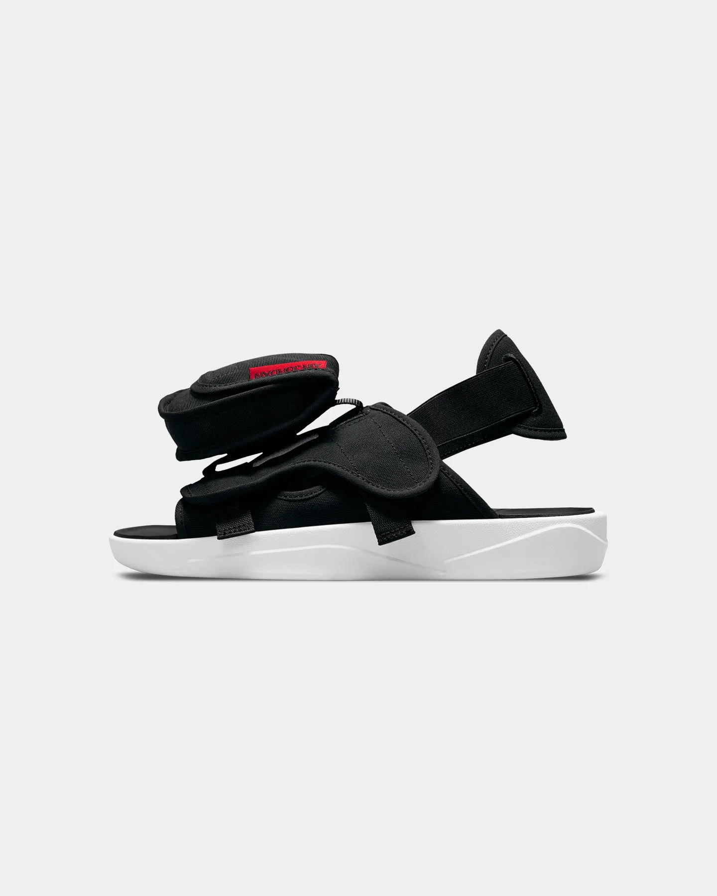 Jordan LS Slides Black/University Red Comfort arch City Pace