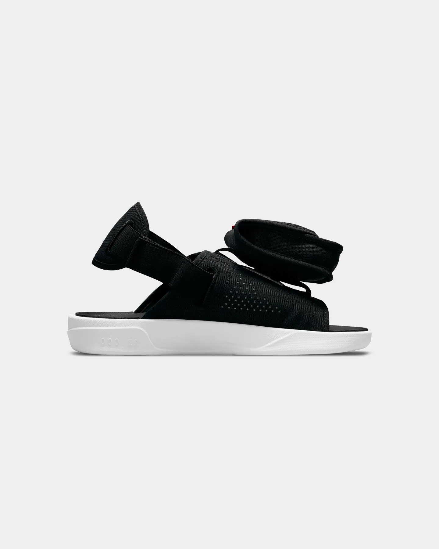 Jordan LS Slides Black/University Red Care Ease