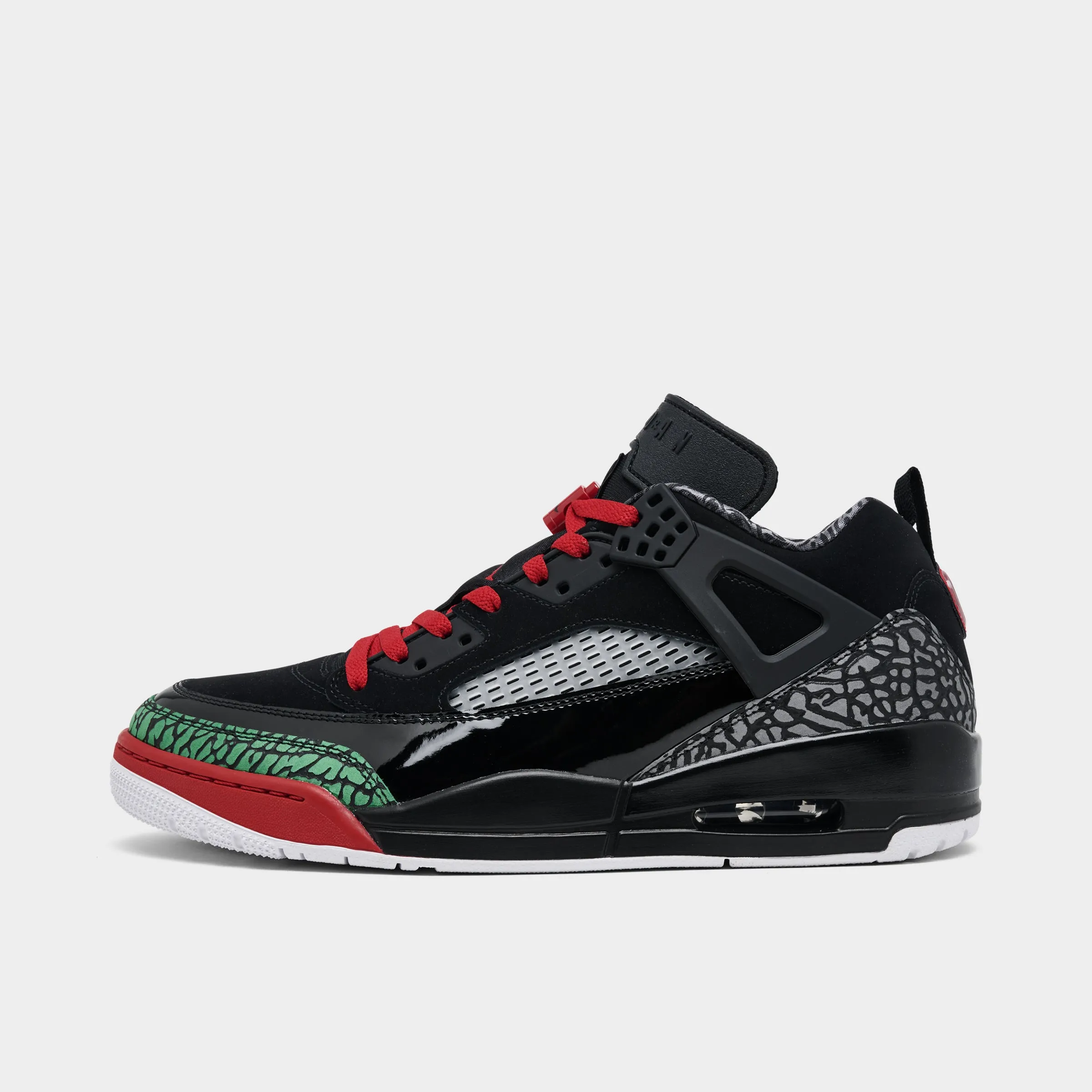Jordan Spizike Low Black / Varisty Red - Classic Green Energy Core Canvas Cool