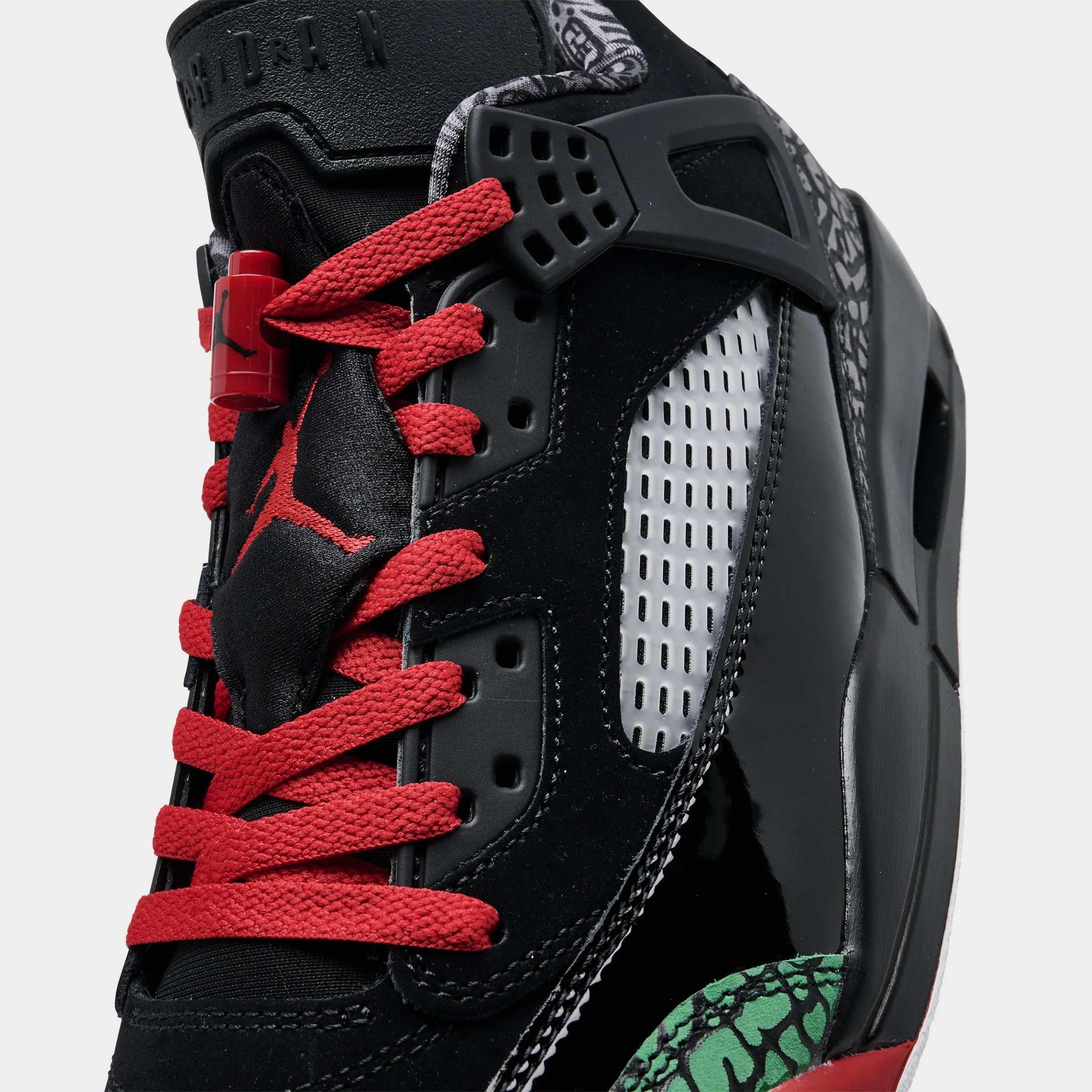 Good Traction Work Ready Jordan Spizike Low Black / Varisty Red - Classic Green