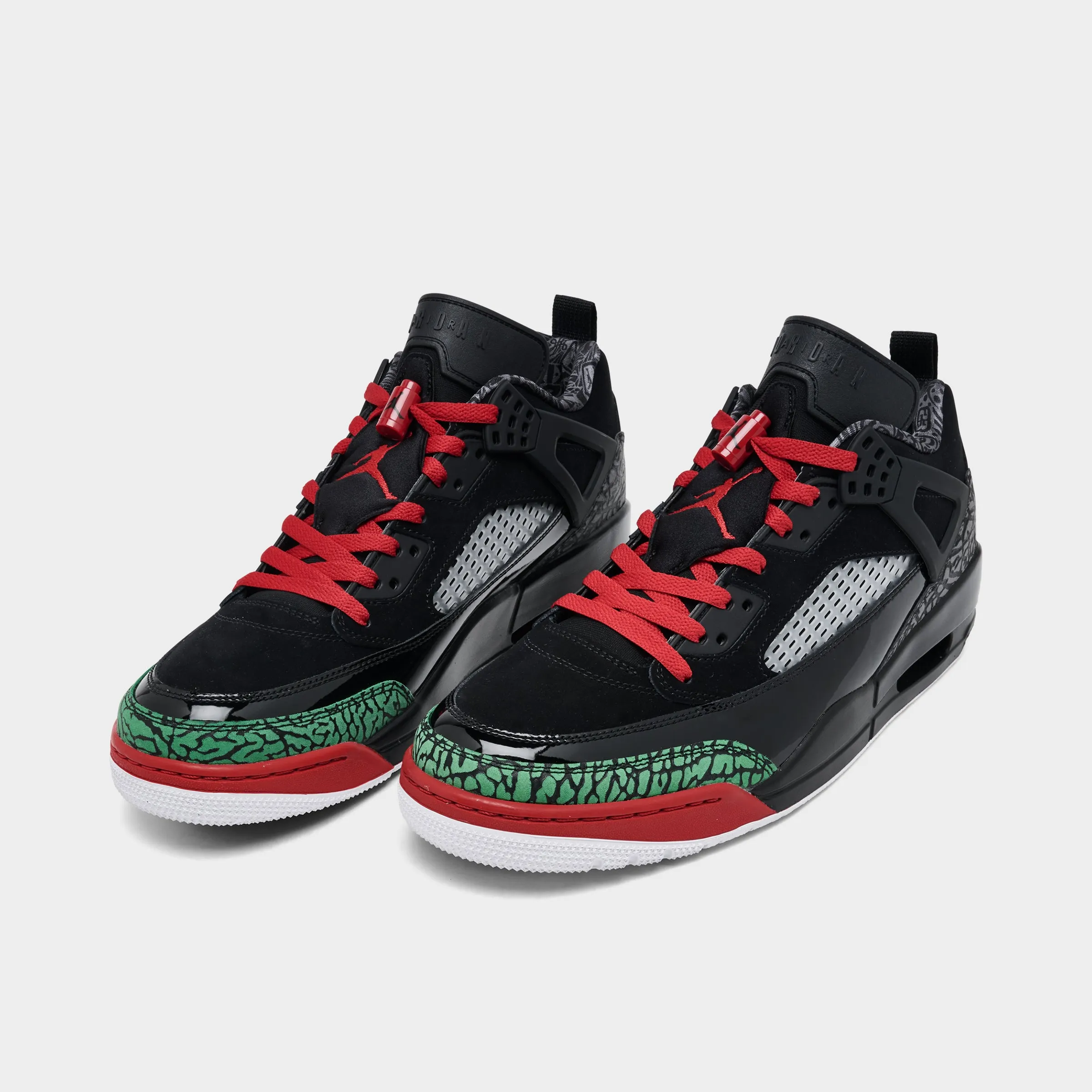 Jordan Spizike Low Black / Varisty Red - Classic Green Flexible Steps