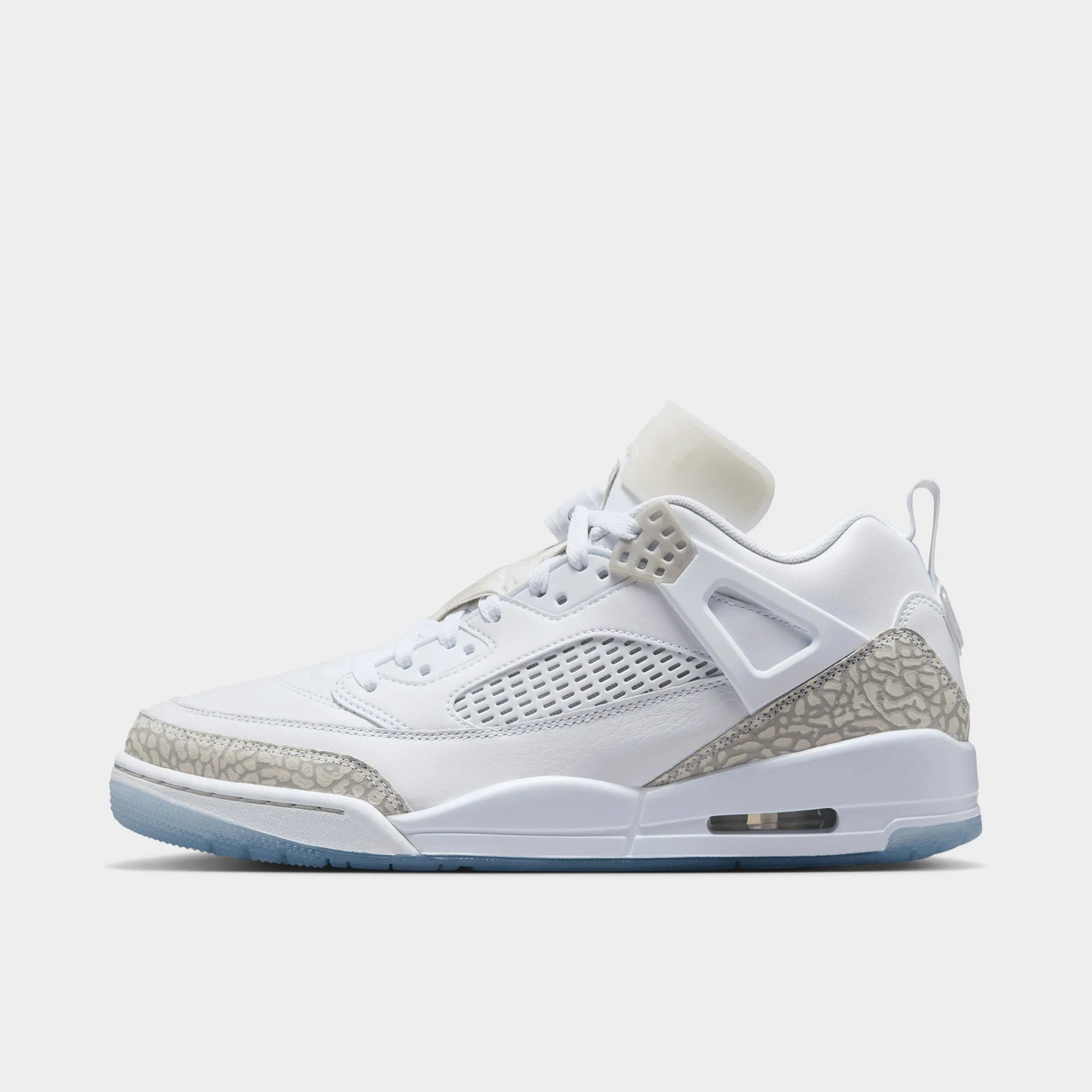 Quiet Sole Jordan Spizike Low White / Neutral Grey - Metallic Silver