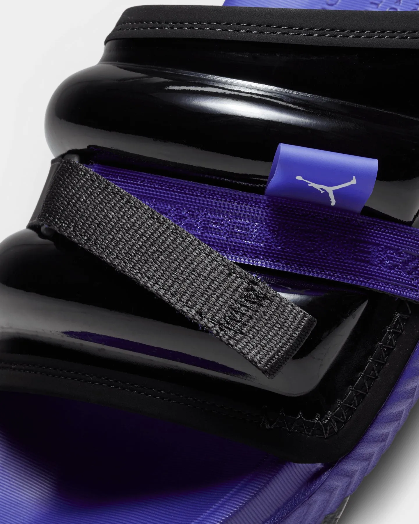 Jordan Super Play Slides Black/White-Dark Concord Fashion Glow