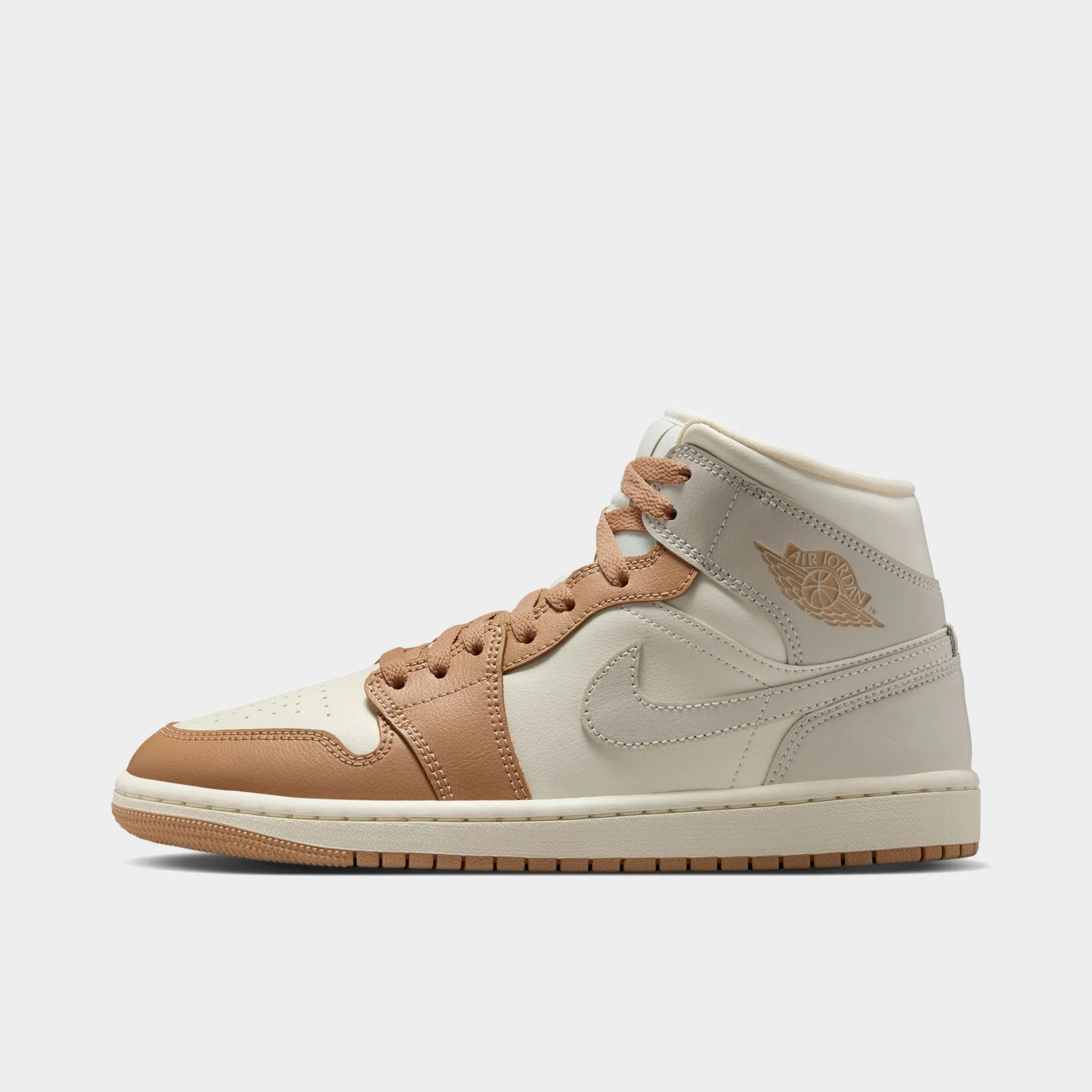 Jordan Women's 1 Mid Ale Ivory / Light Orewood Brown - Hemp Durable Build