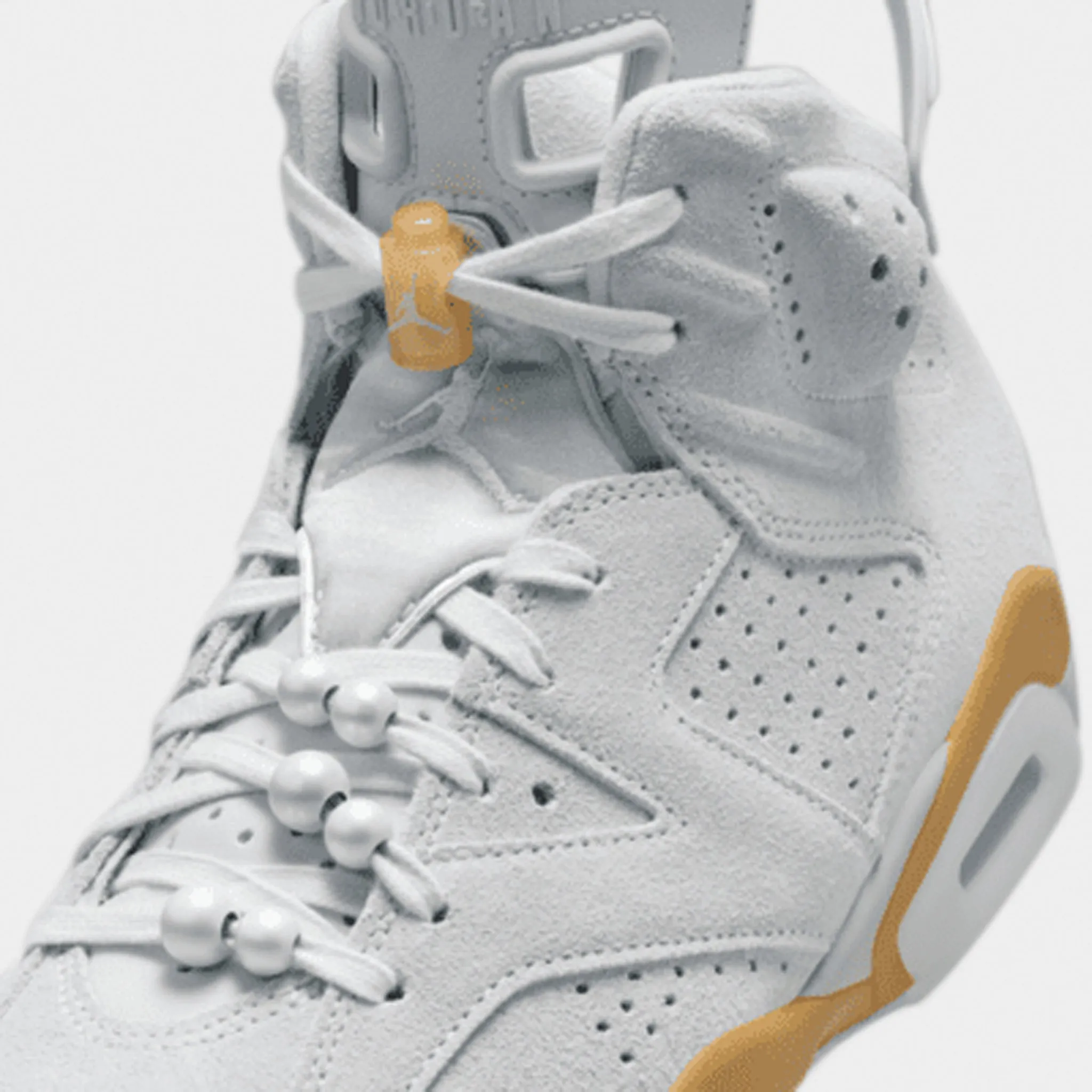 Jordan Women's 6 Retro Pure Platinum / Metallic Gold - Coconut Milk Snack Step Vacation Ready