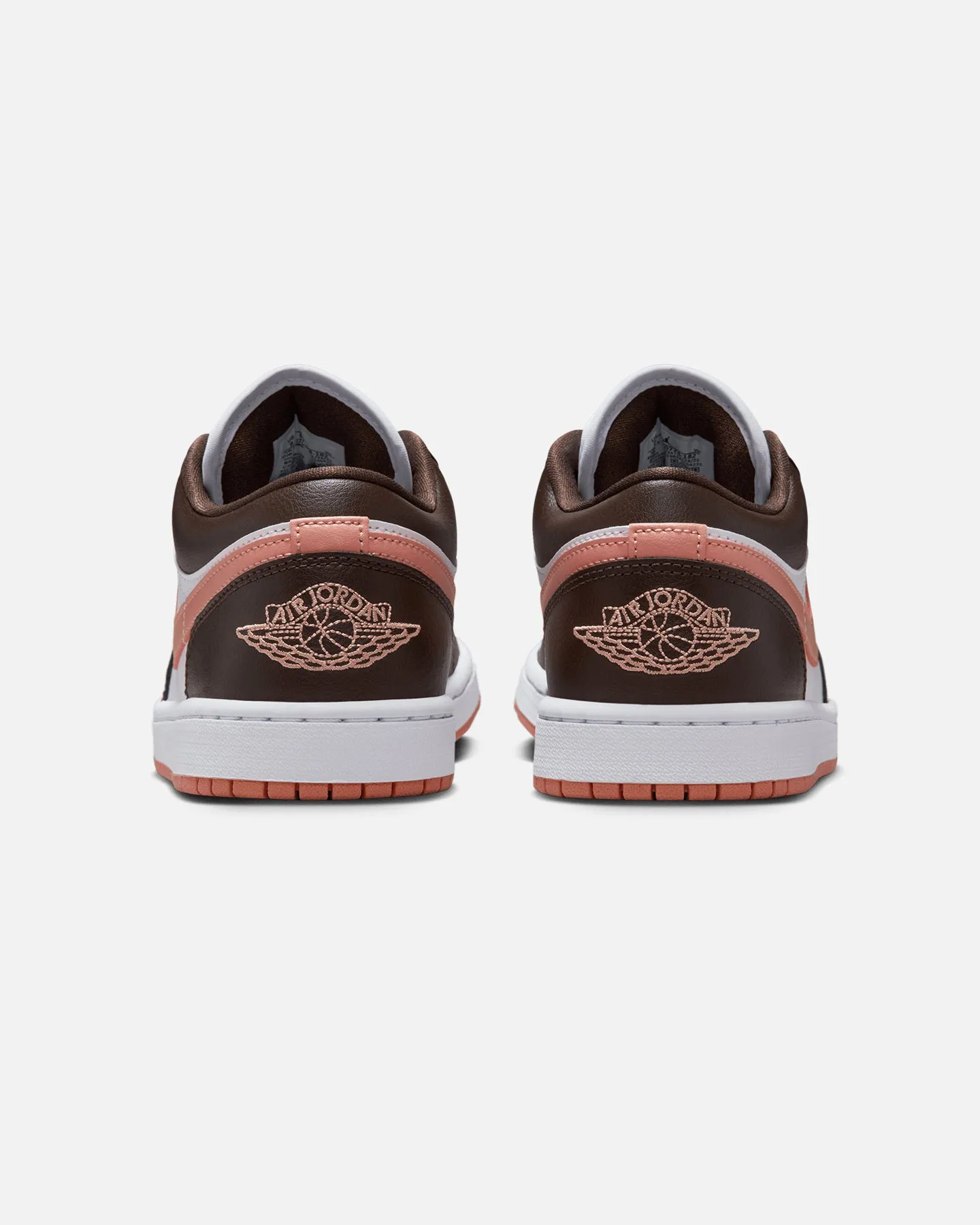 Elastic Band Distinctive durability Jordan Women's Air Jordan 1 Low "Brown & Pink" White/Brown