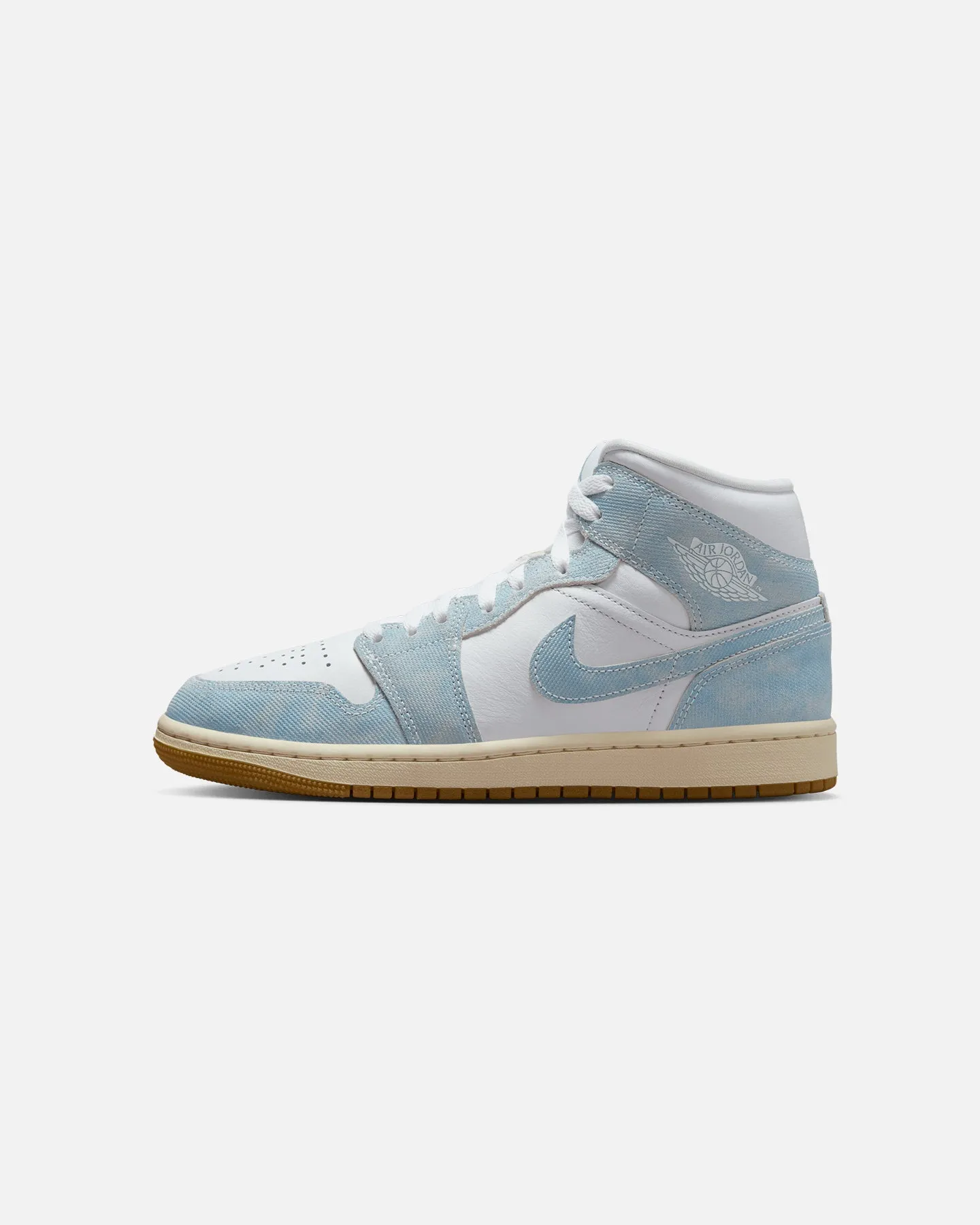 Jordan Women's Air Jordan 1 Mid SE "Denim" Blue/Gum Right hikers
