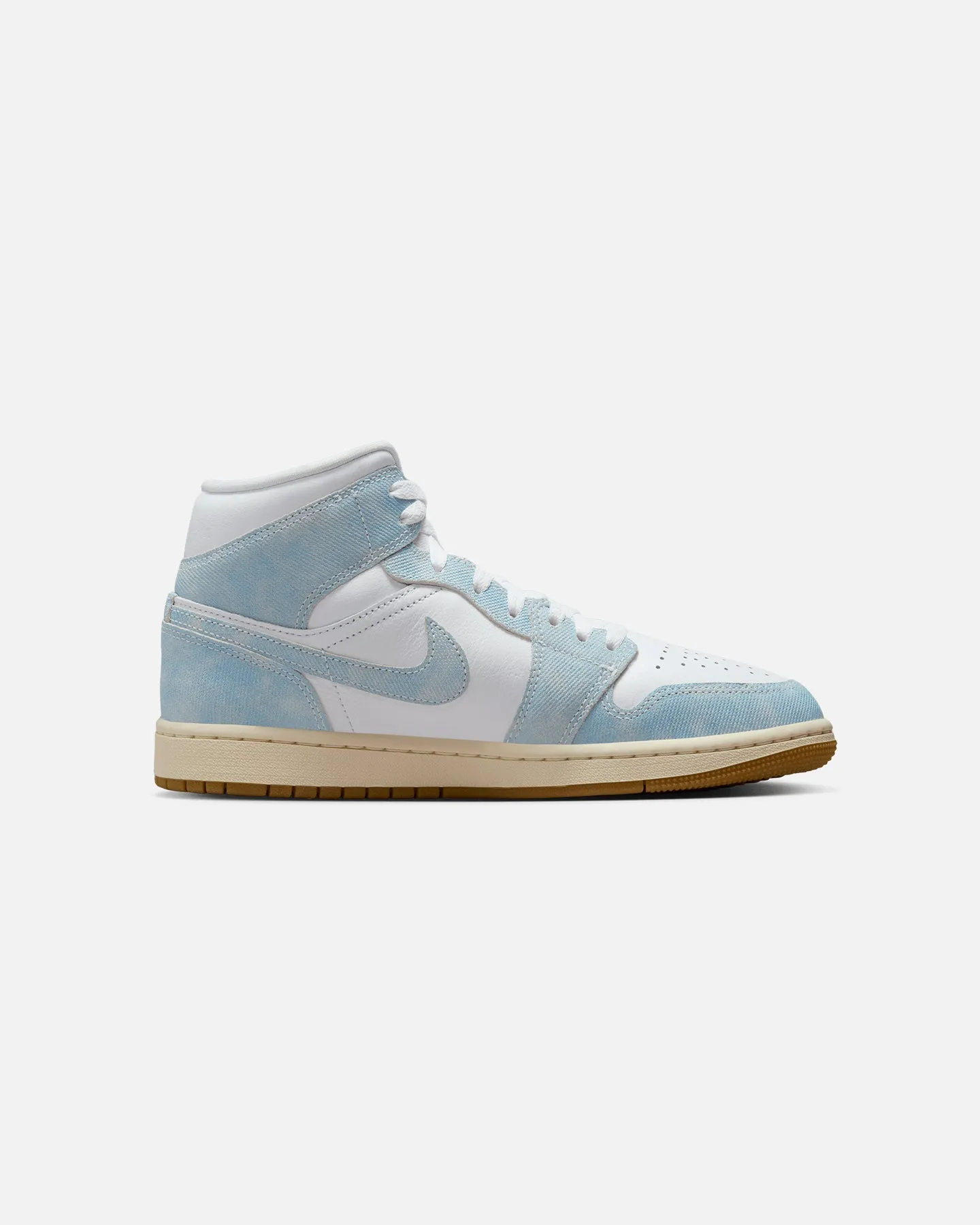 Jordan Women's Air Jordan 1 Mid SE "Denim" Blue/Gum most dancing low - cut