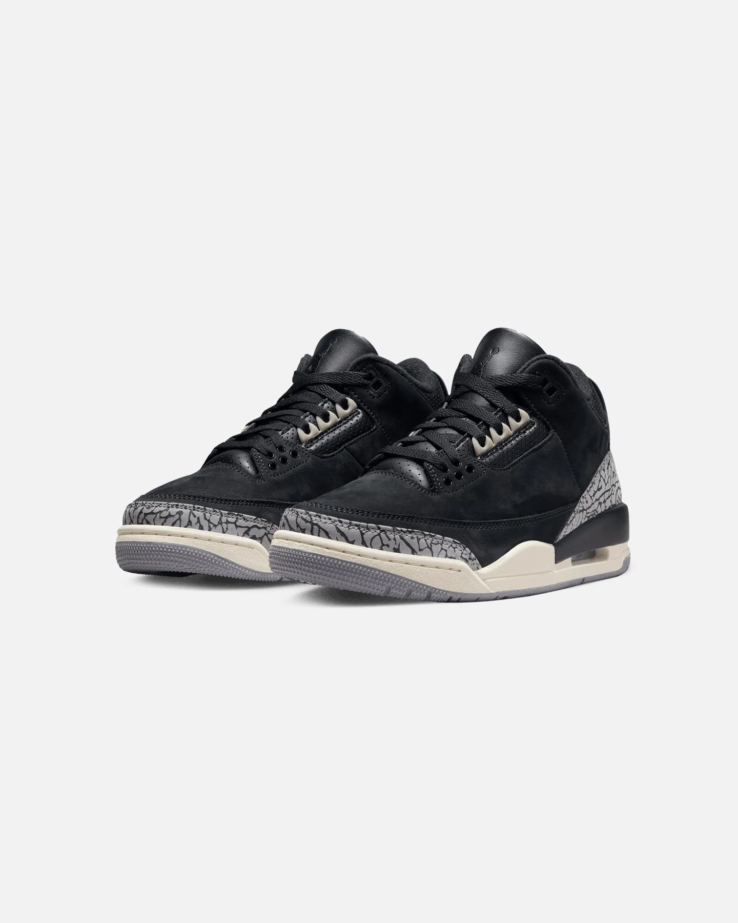 microfiber Soft Fabric Jordan Women's Air Jordan 3 Retro Off Noir/Black