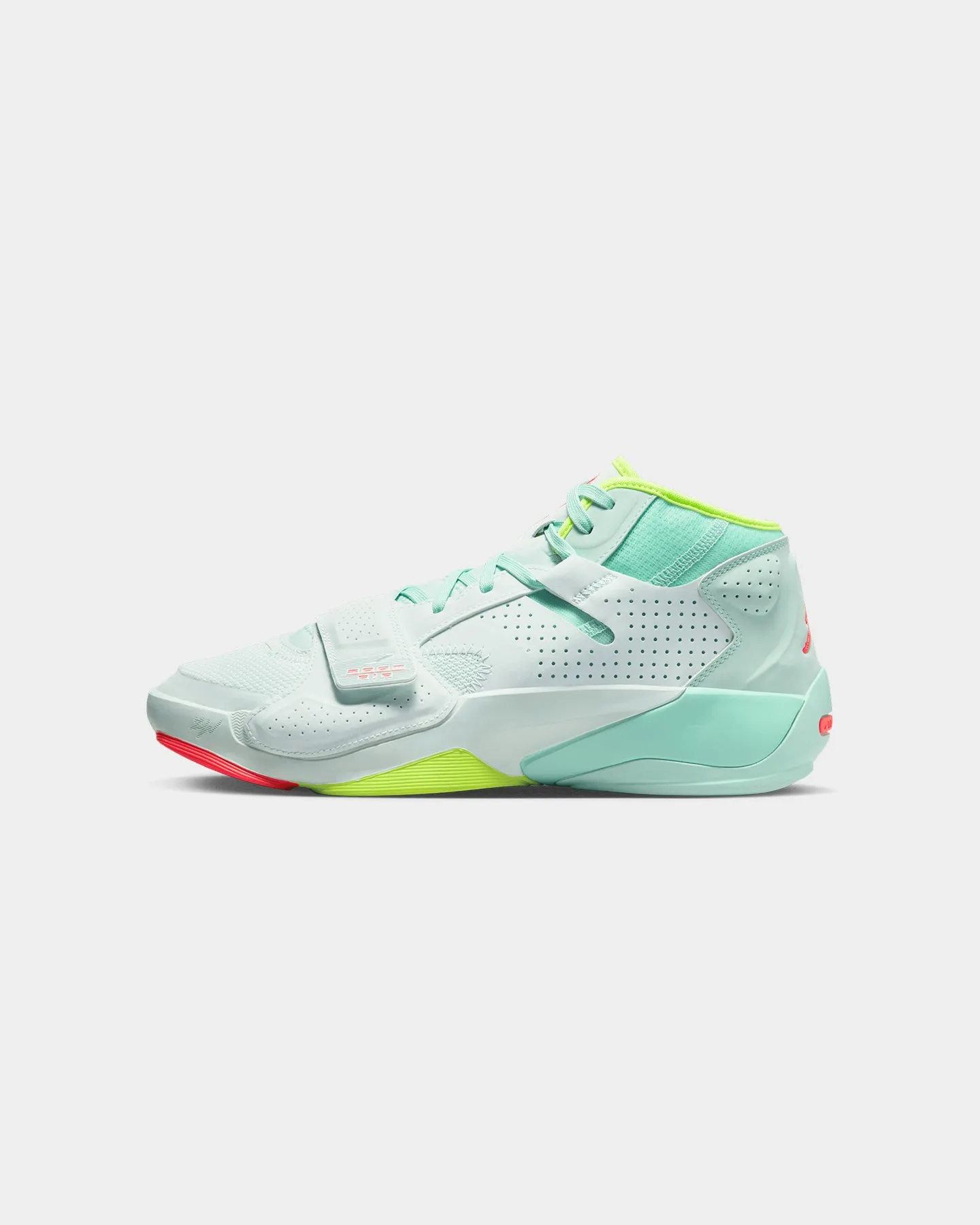 Jordan Zion 2 Barely Green/Flash Crimson-Volt Field Walk Quick Motion