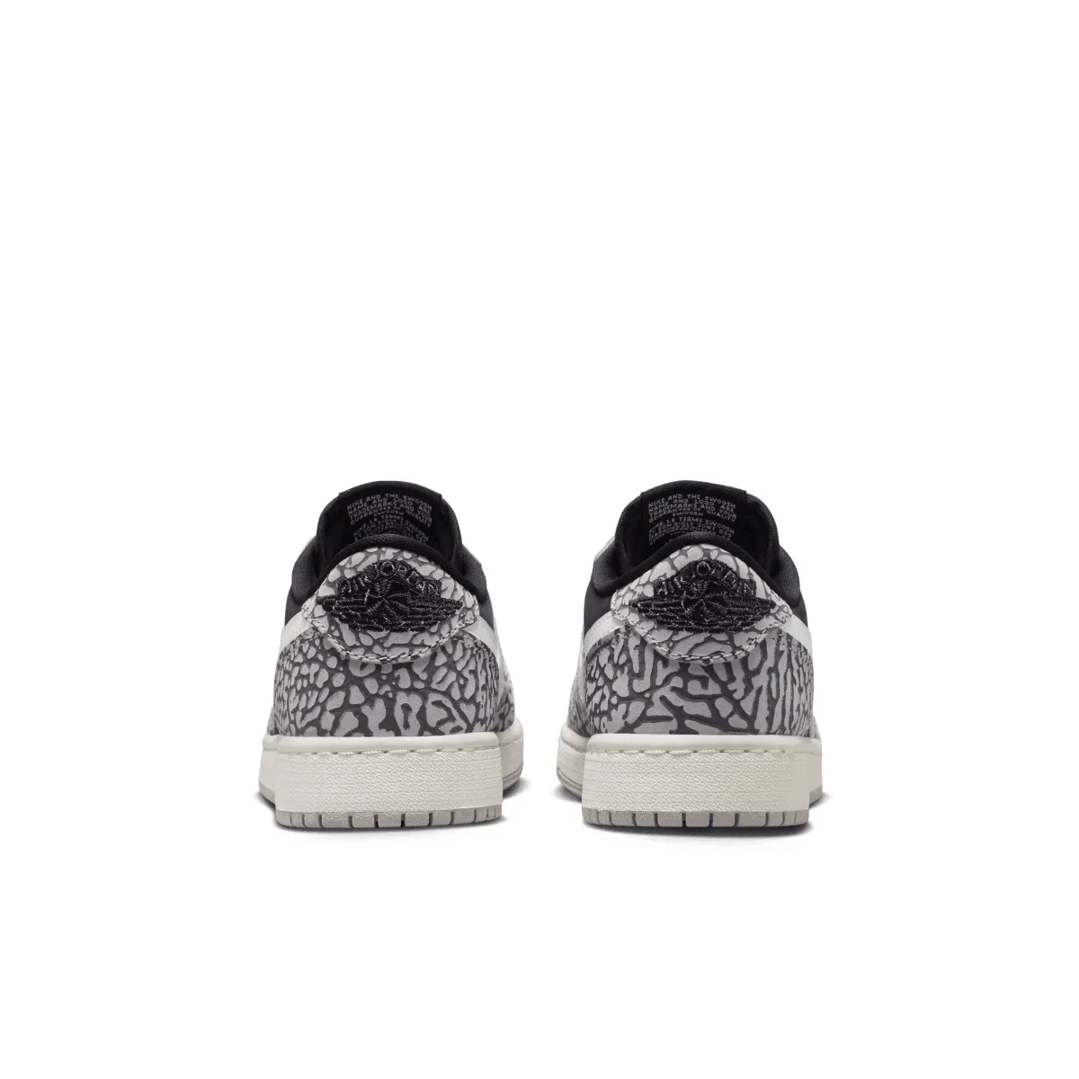 Kid's Air Jordan 1 Retro Low OG 'Black Elephant' Smart Fit least lightweight