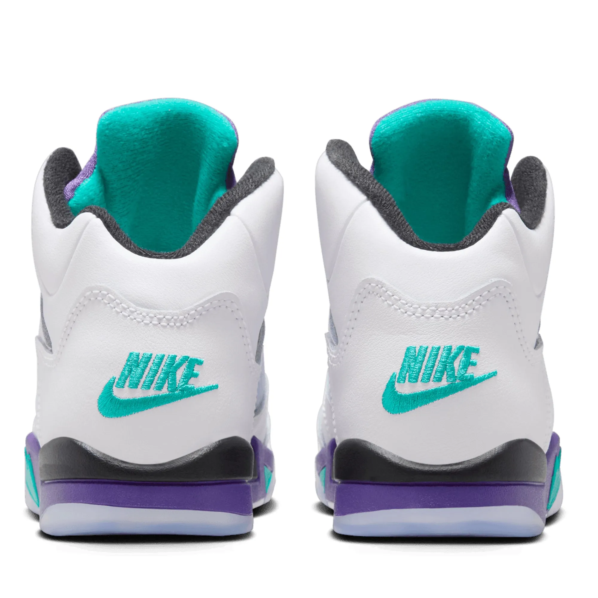 Air Jordan 5 Retro OG 'Grape' (PS) - White/New Emerald Dynamic Traction Outsoles All Day Comfort Design