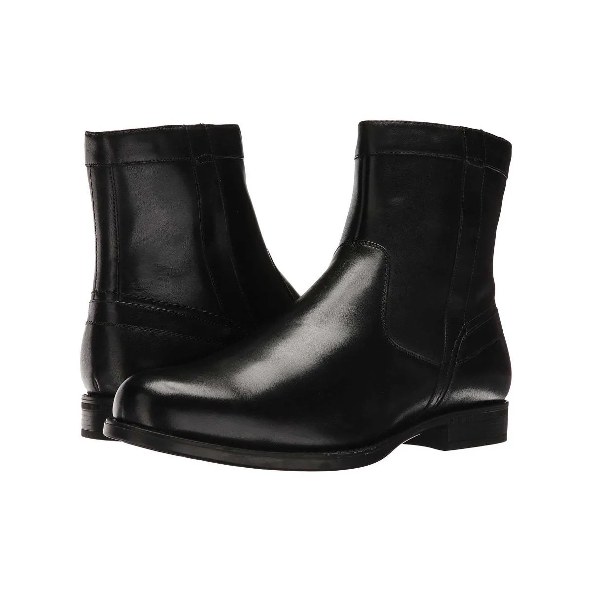 Shiny Finish Florsheim Men's Midtown Plain Toe Zip Boot Black